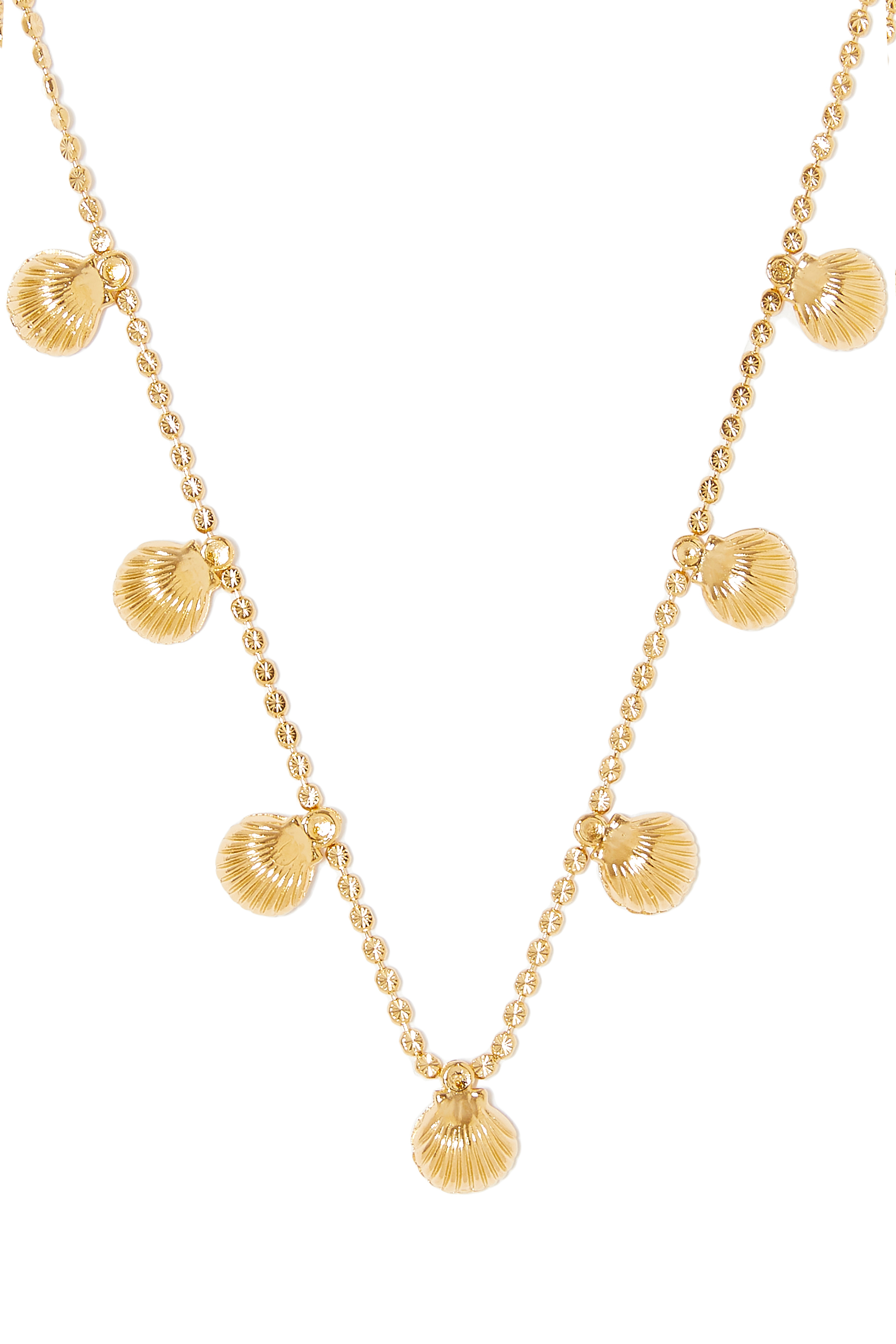 قلادة رقبة صغيرة بحلي بتصميم صدف