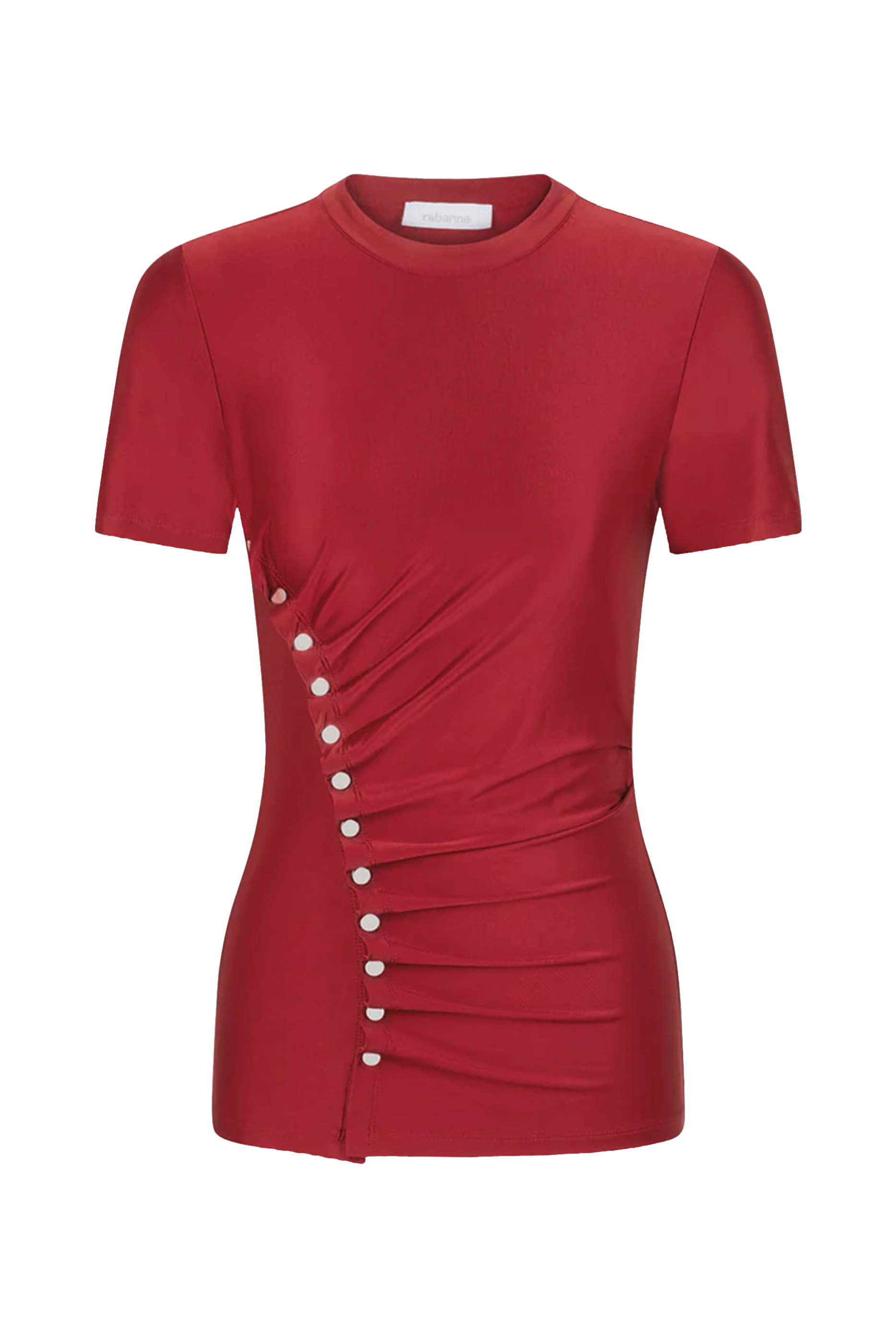 بلوزة درابيه بأكمام قصيرة