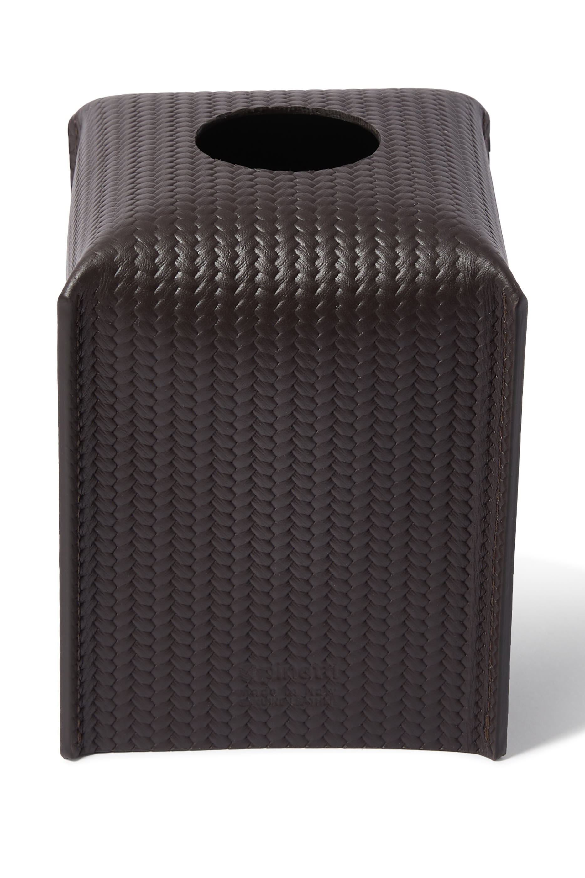 علبة مناديل بتصميم مربع مجدول