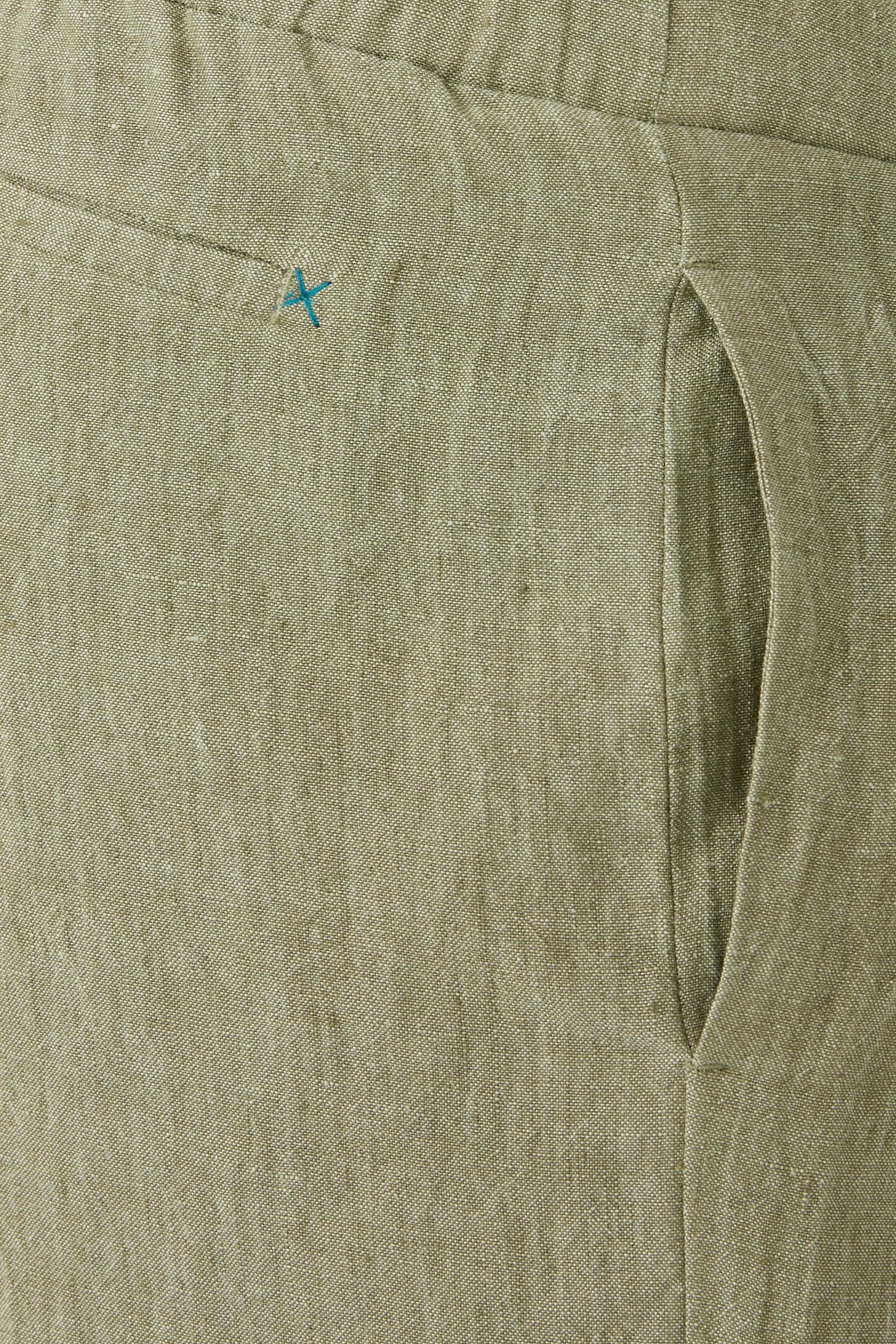 بنطال كتان مطاطي