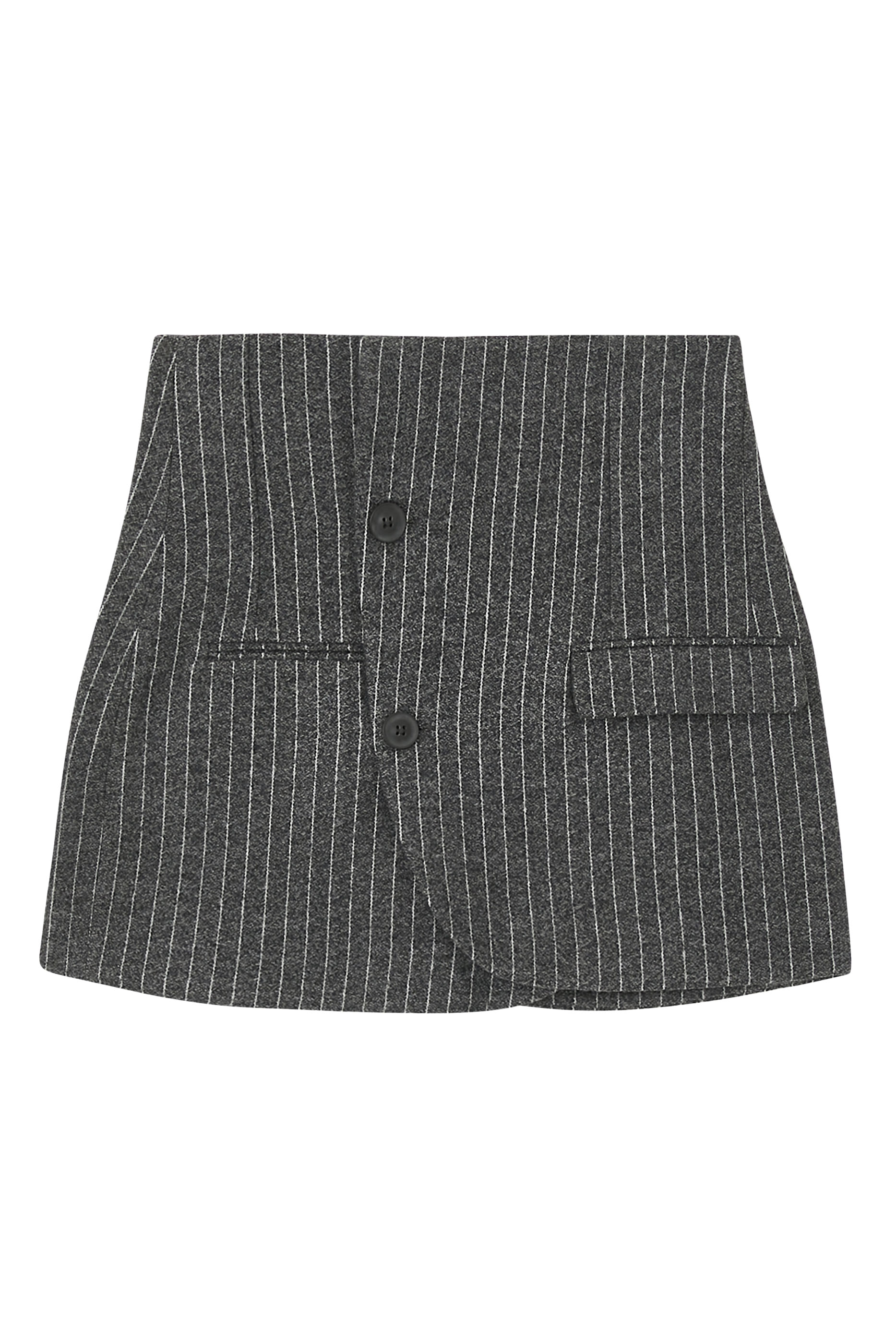 تنورة بتصميم متداخل بخصر مرتفع