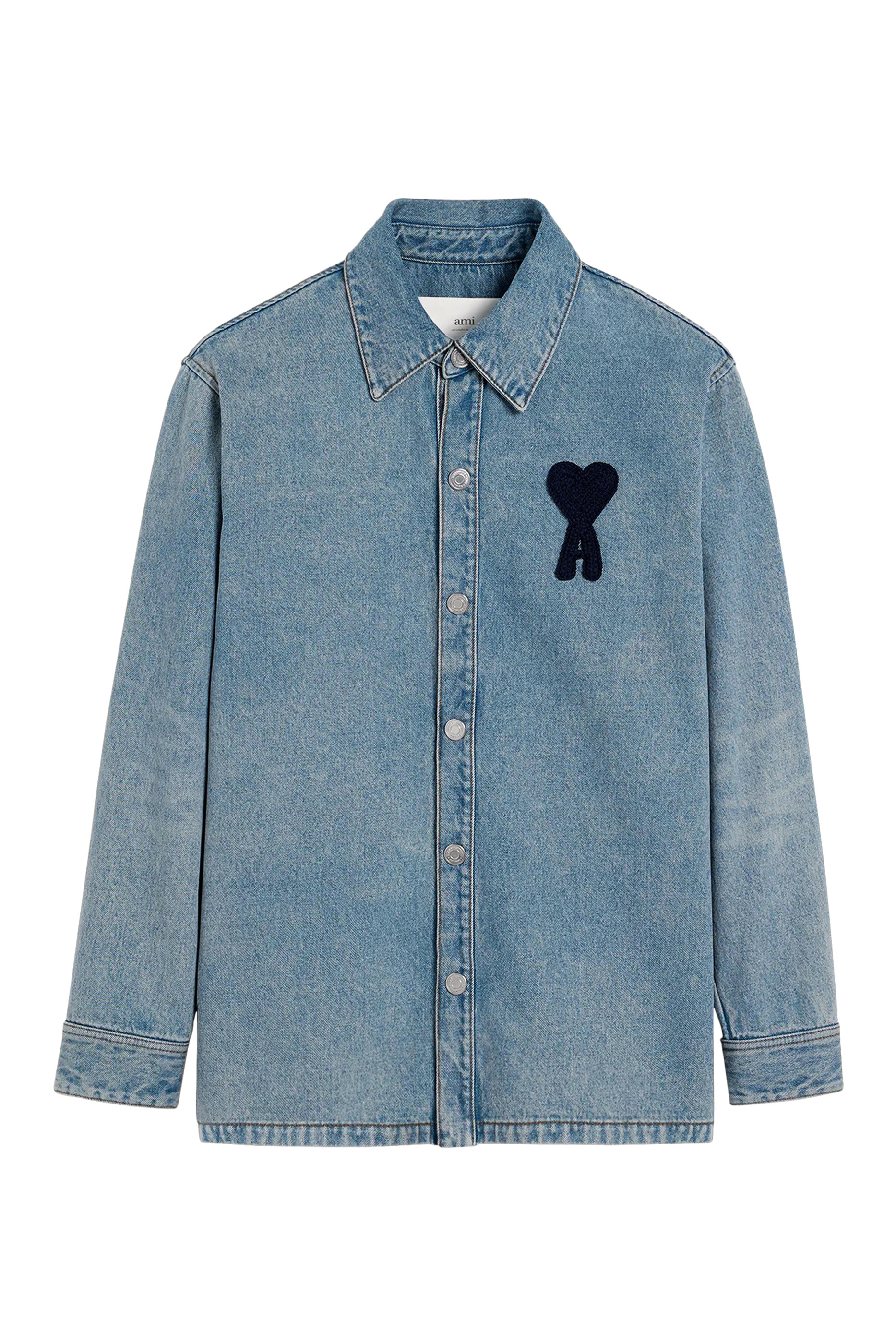 قميص بنمط جاكيت بشعار الماركة