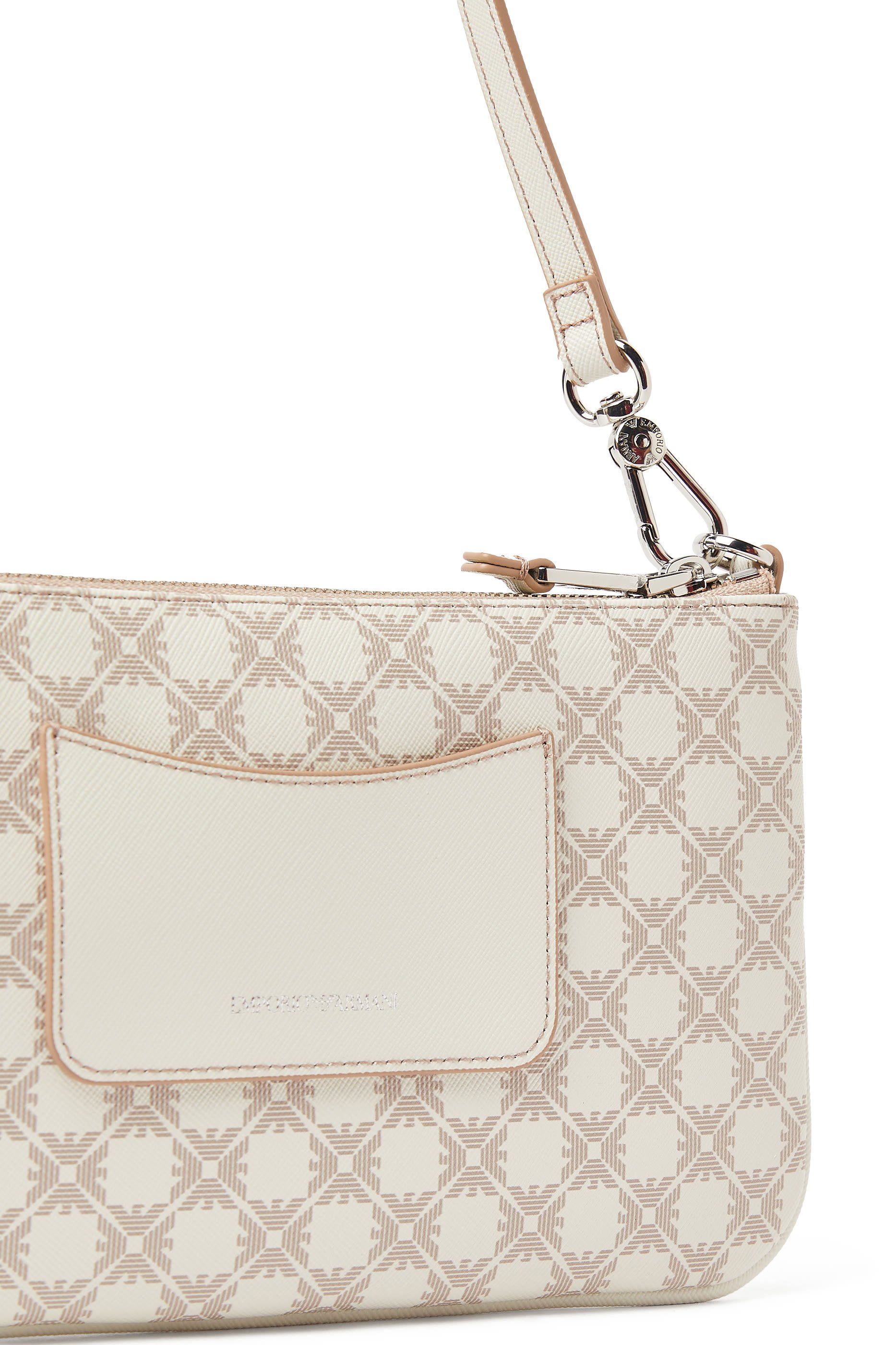 حقيبة كتف مزينة بحروف شعار الماركة بحجم صغير