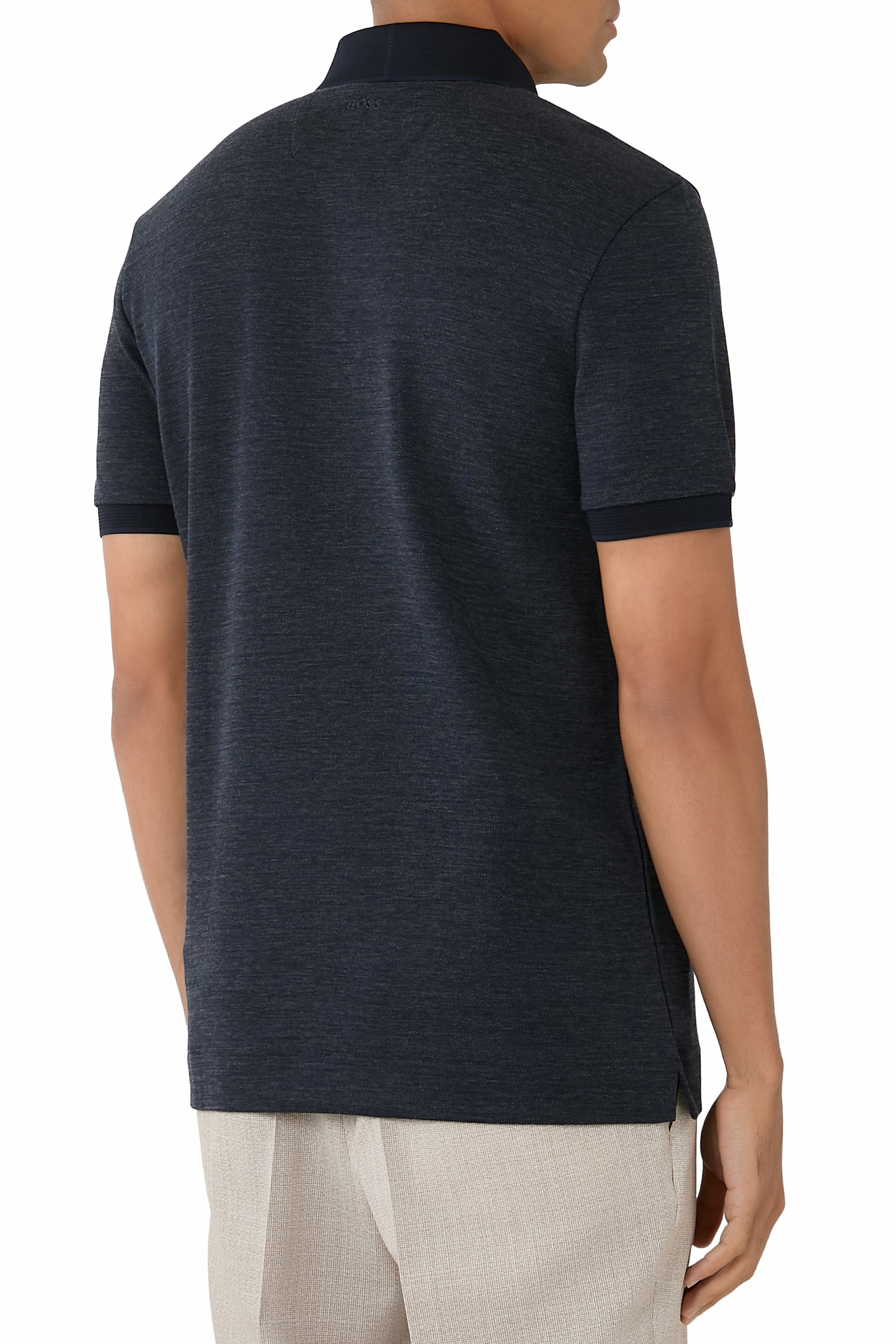 قميص بولو بقصة عادية قطن وصوف بيكيه