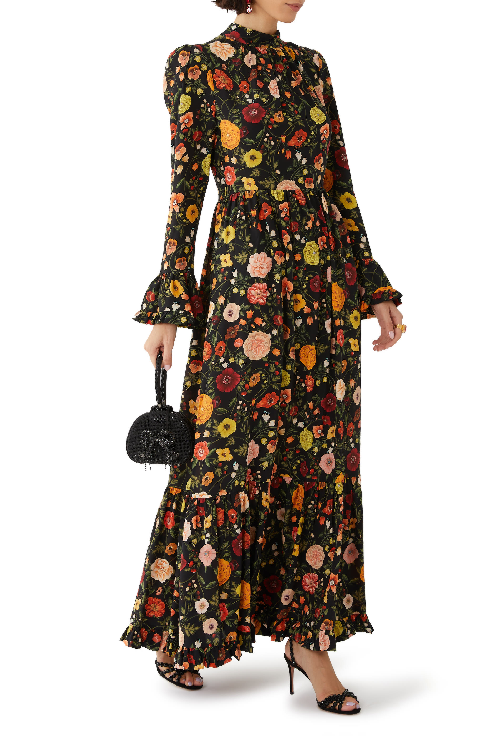 فستان فيسكونتي بوتيتشيلي كريب صيني