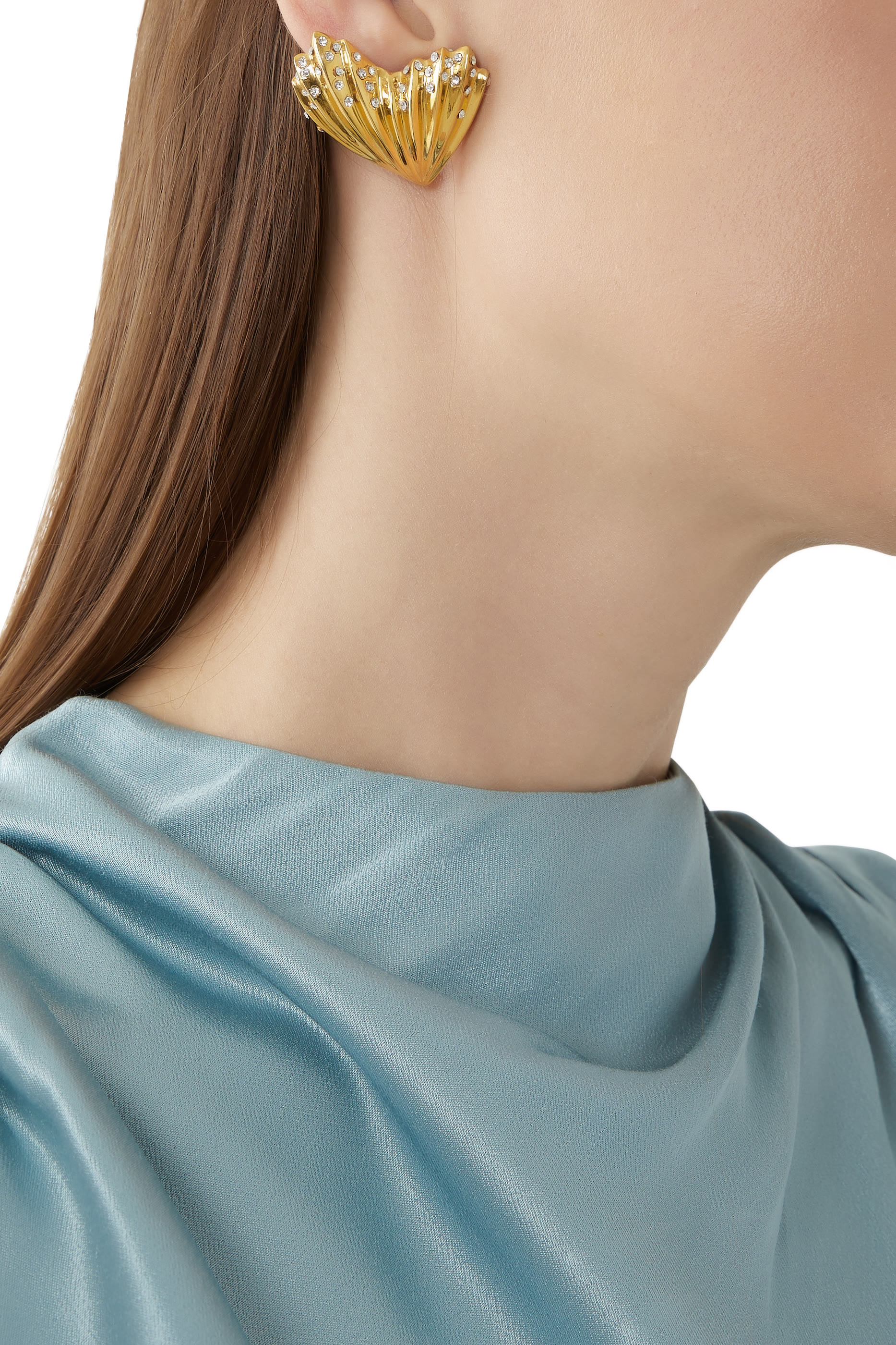 أقراط لوف بايتس مرصعة بكريستال سواروفسكي فضة إسترلينية 925