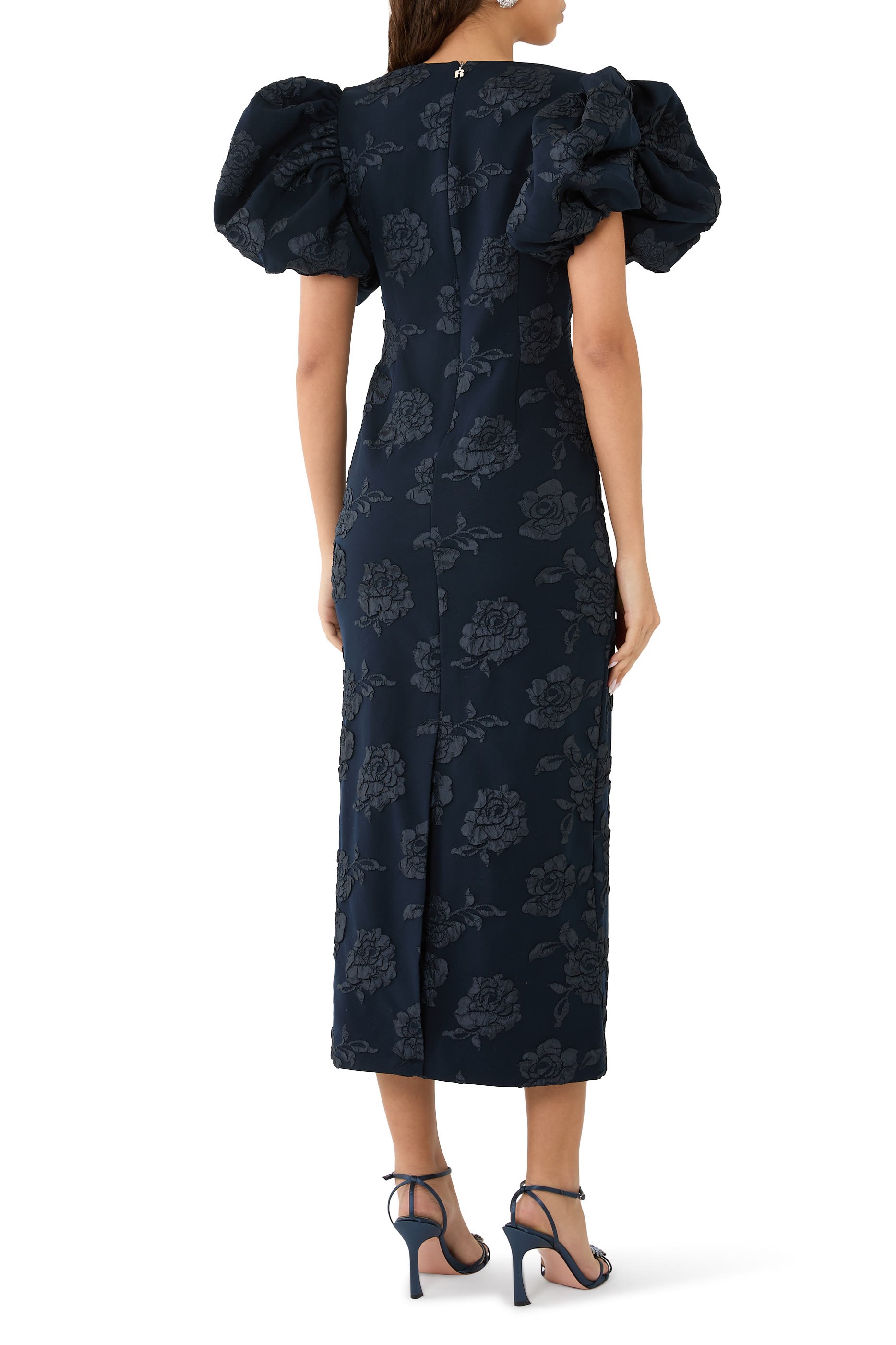 فستان روبي متوسط الطول جاكار