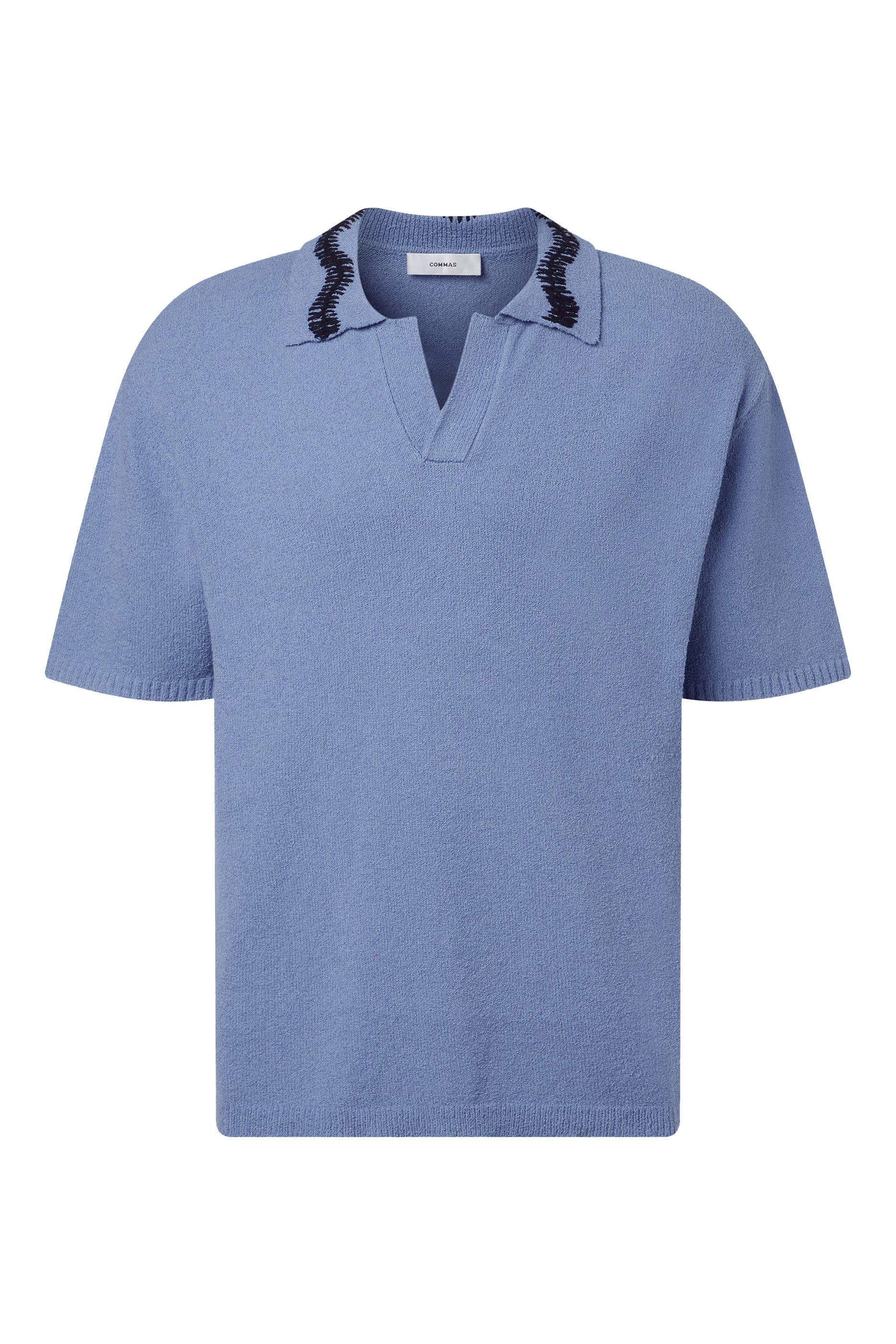 قميص بولو بياقة منسوجة يدويا كروشيه