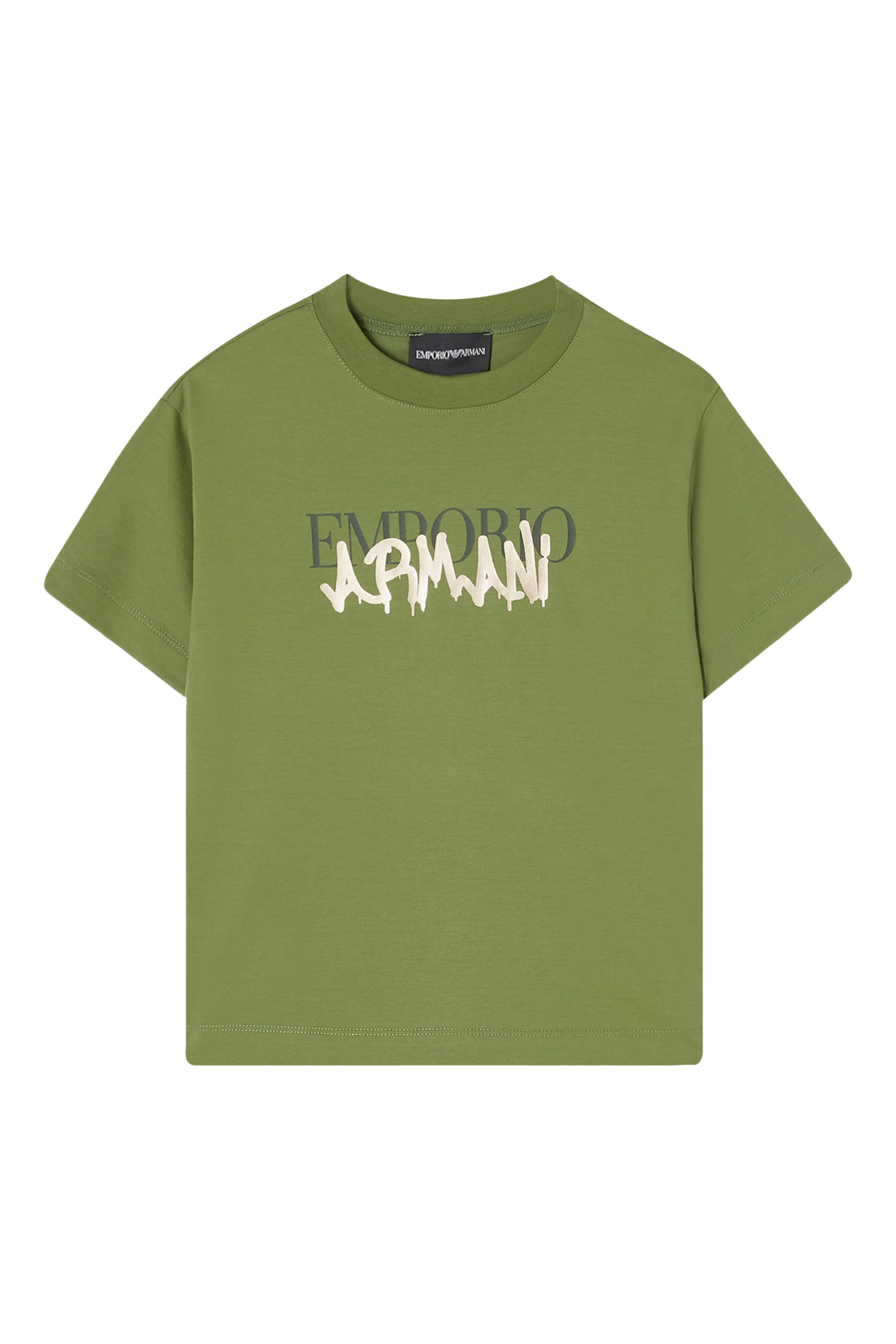 تيشيرت بأكمام قصيرة بشعار الماركة للأطفال