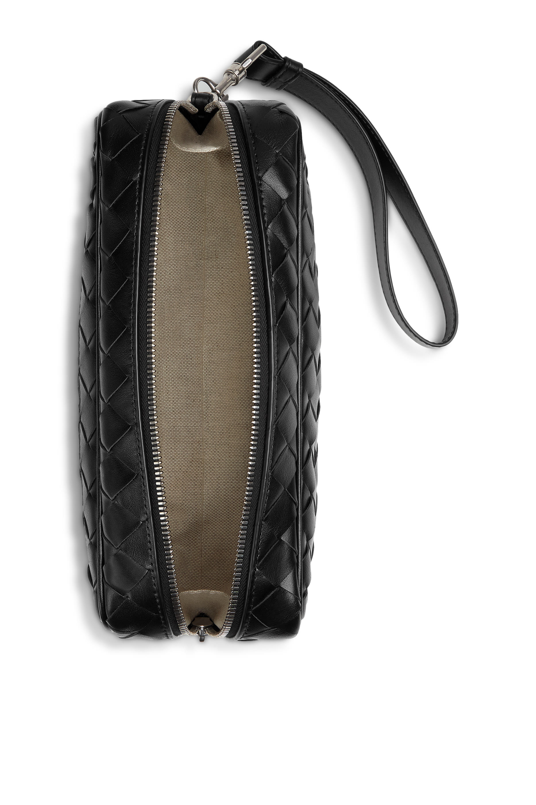 حقيبة صغيرة بتصميم مجدول بحمالة معصم