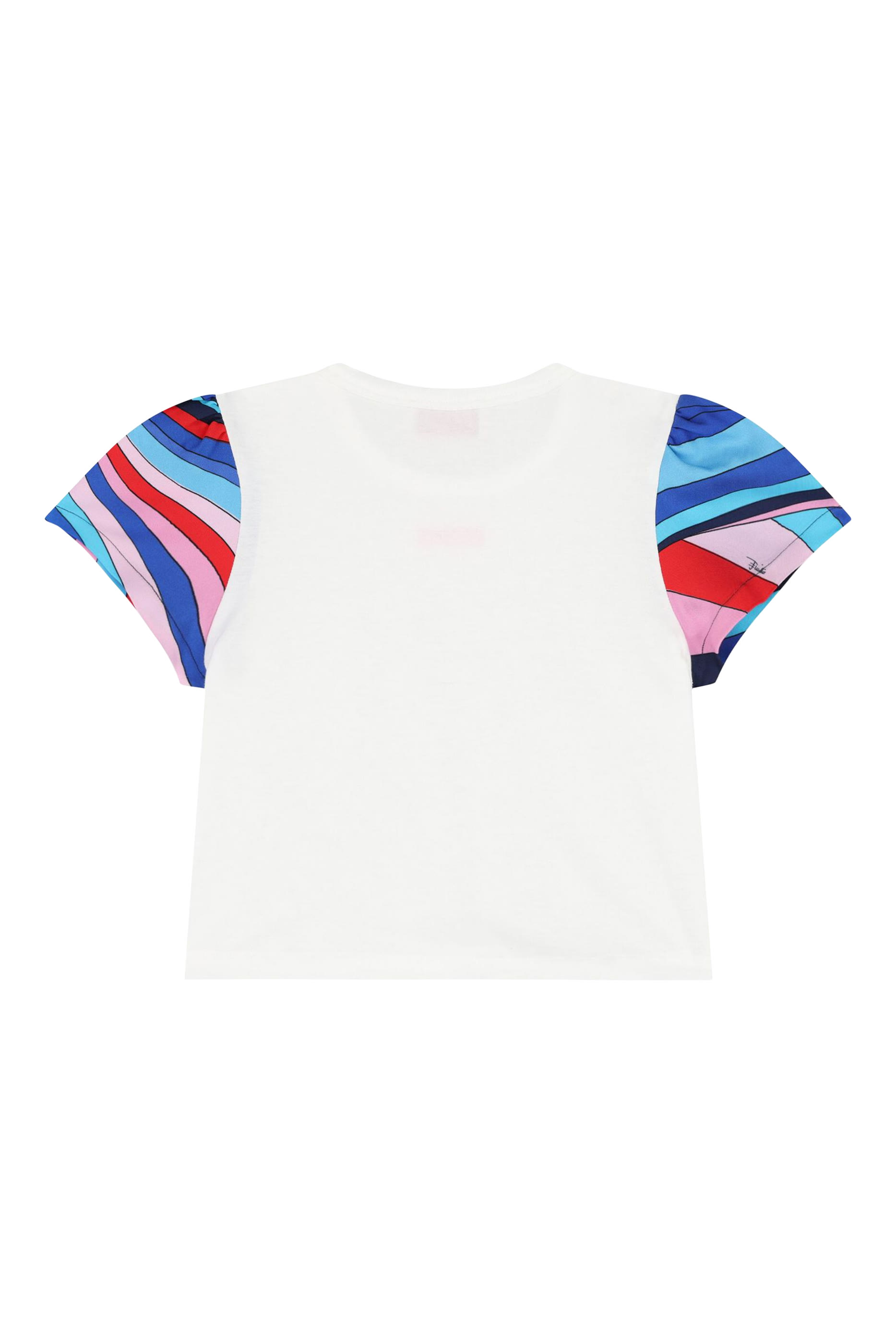 تيشيرت بأكمام قصيرة وطبعة شعار الماركة للأطفال