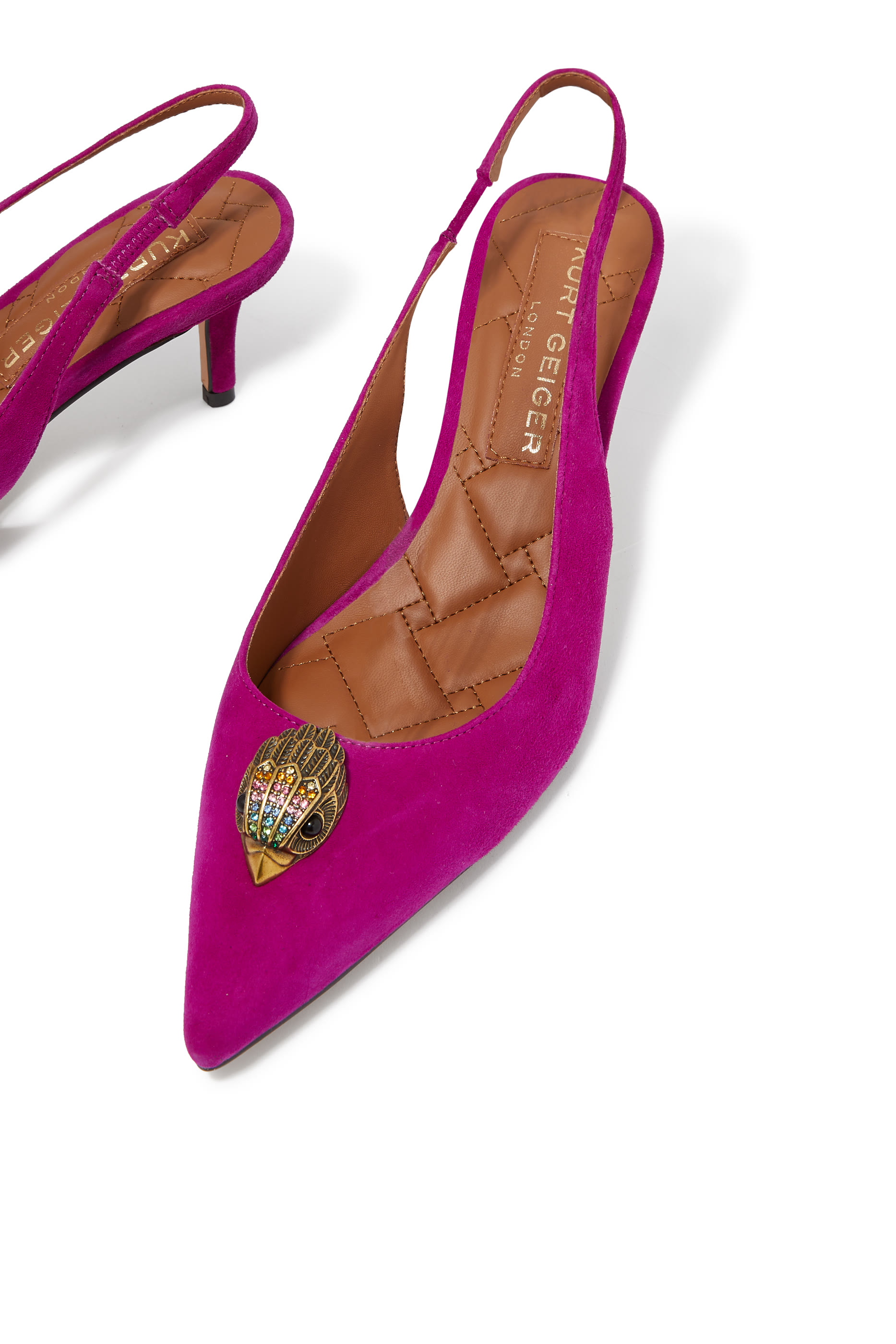 حذاء كلاسيكي بلغرافيا بكعب طويل 85 وسير خلفي