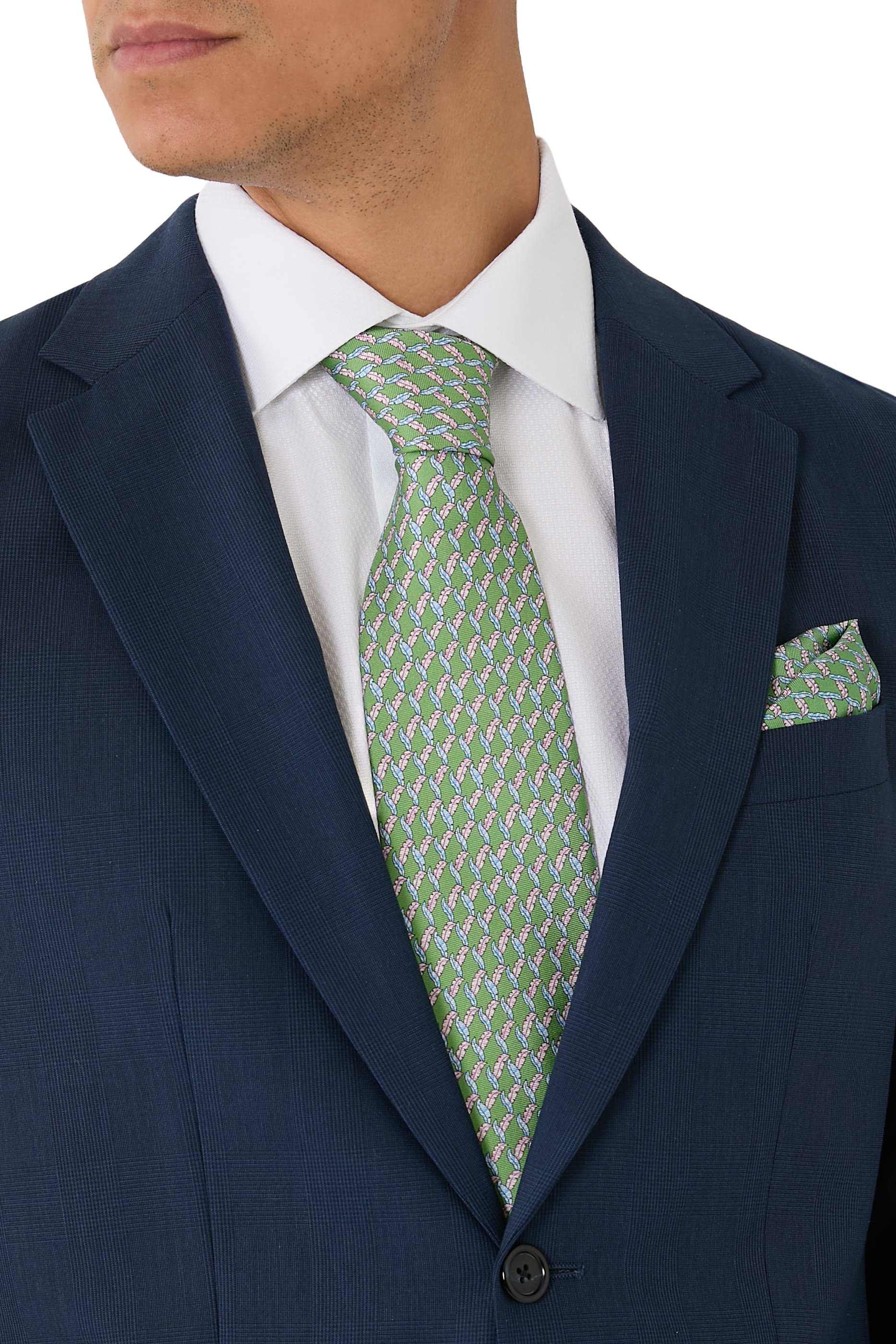 ربطة عنق بطبعة أوراق