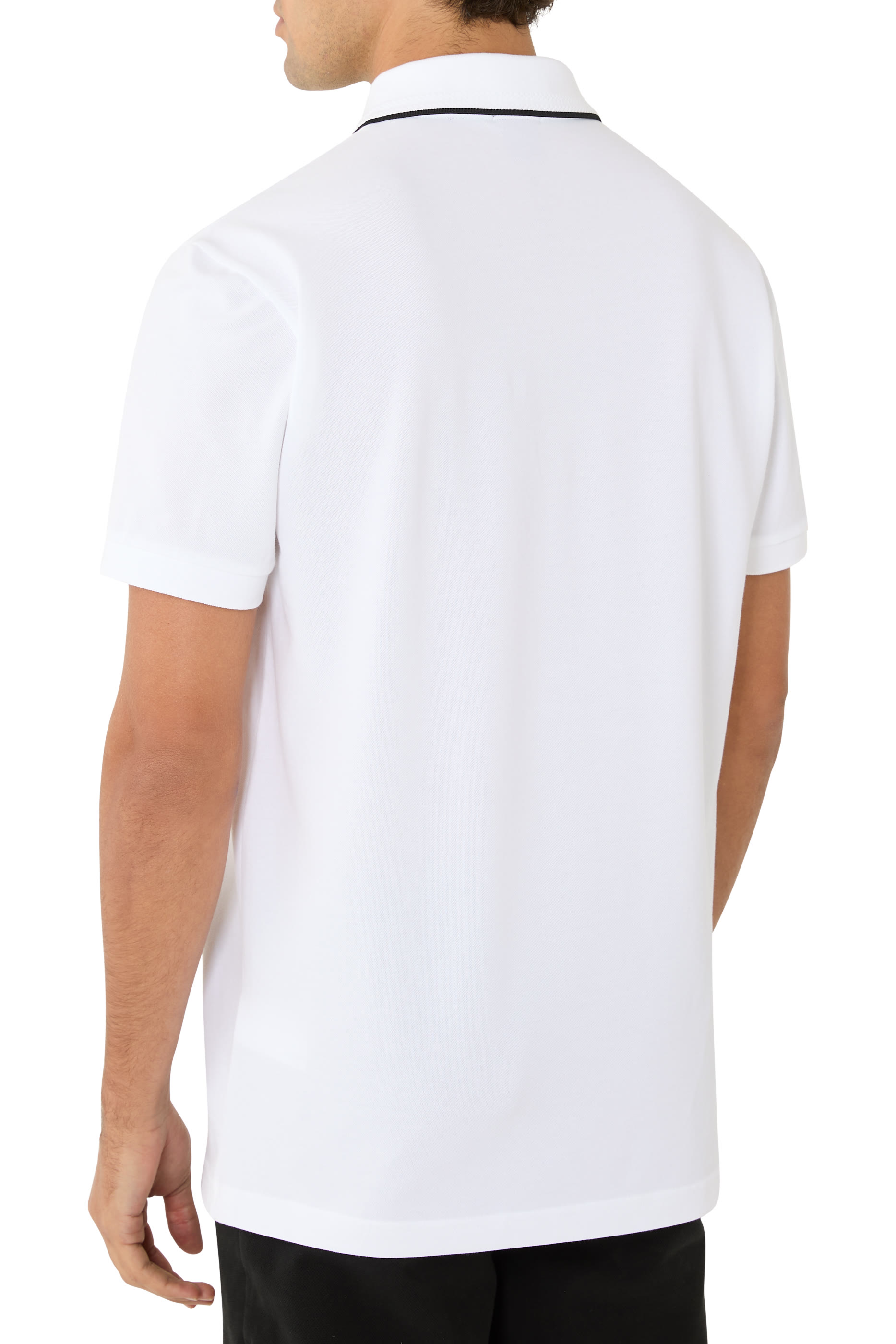 قميص بولو بقصة ضيقة قطن مطاطي سريع الجفاف