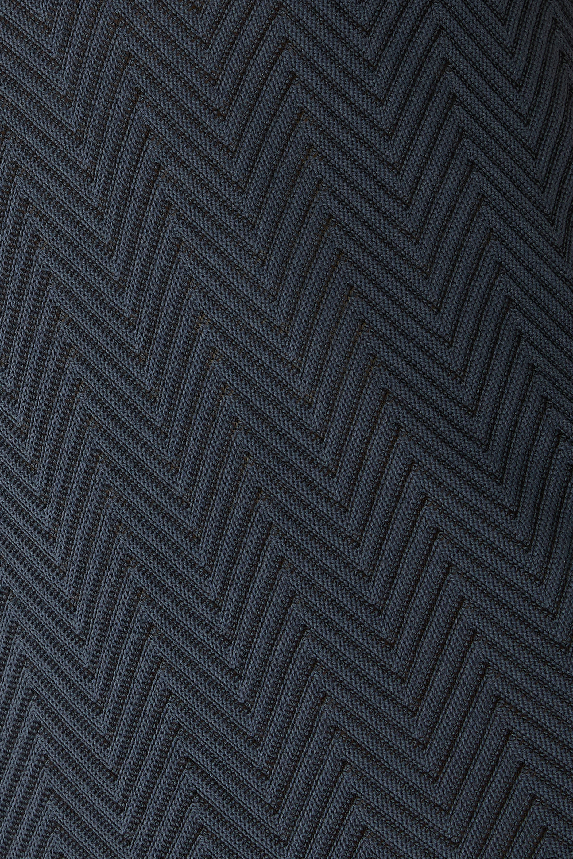 بلوزة بلا أكمام بنقشة خطوط متعرجة بلونين قطن وفيسكوز