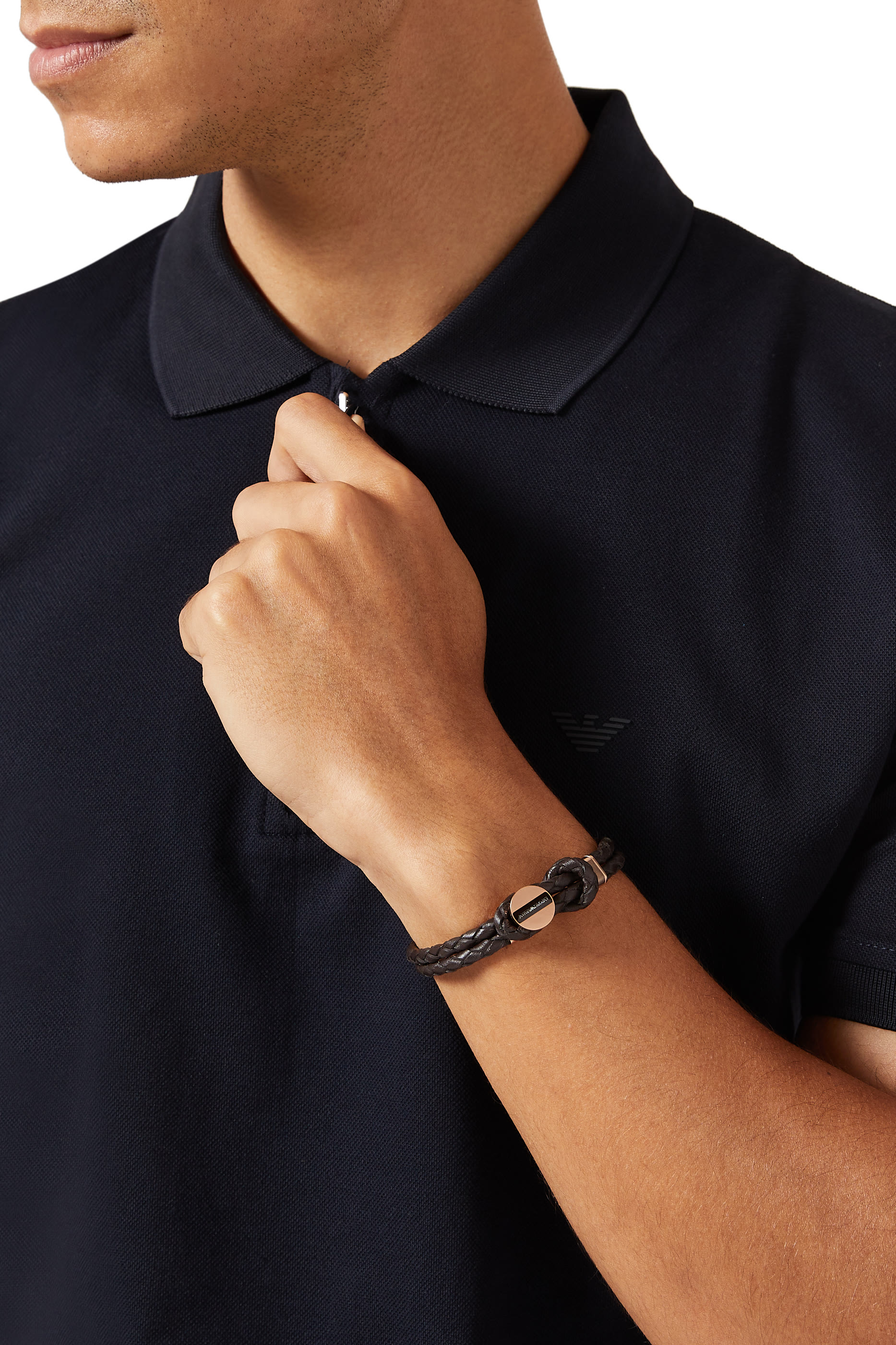 سوار مجدول سيغنتشر ستانلس ستيل وجلد