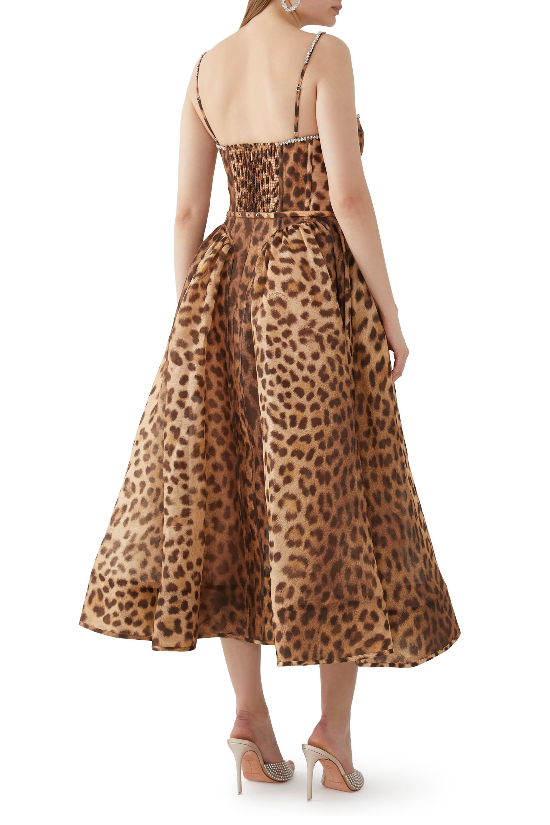 فستان كراش متوسط الطول مقسم بألوان