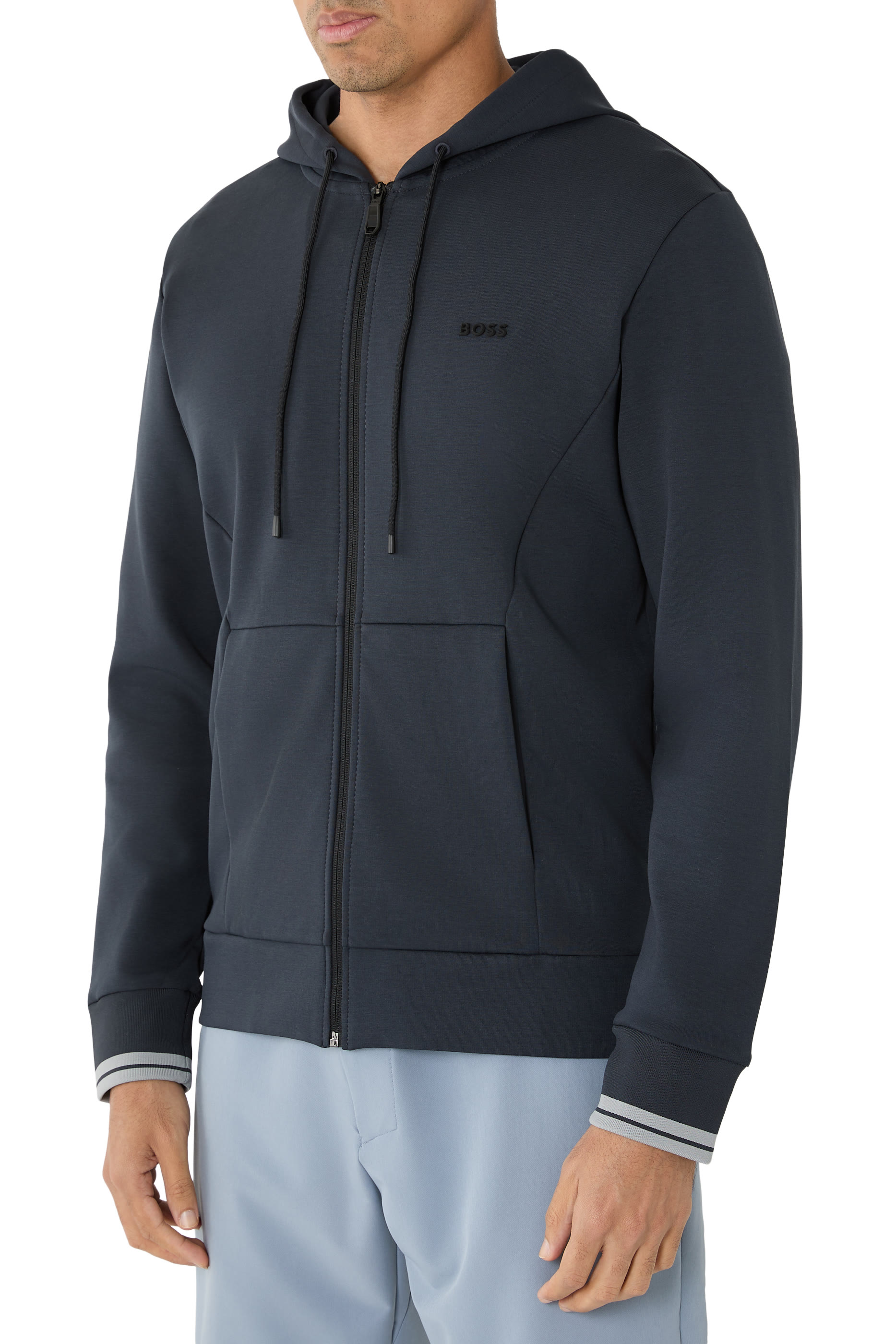 سويت شيرت بسحاب وغطاء رأس