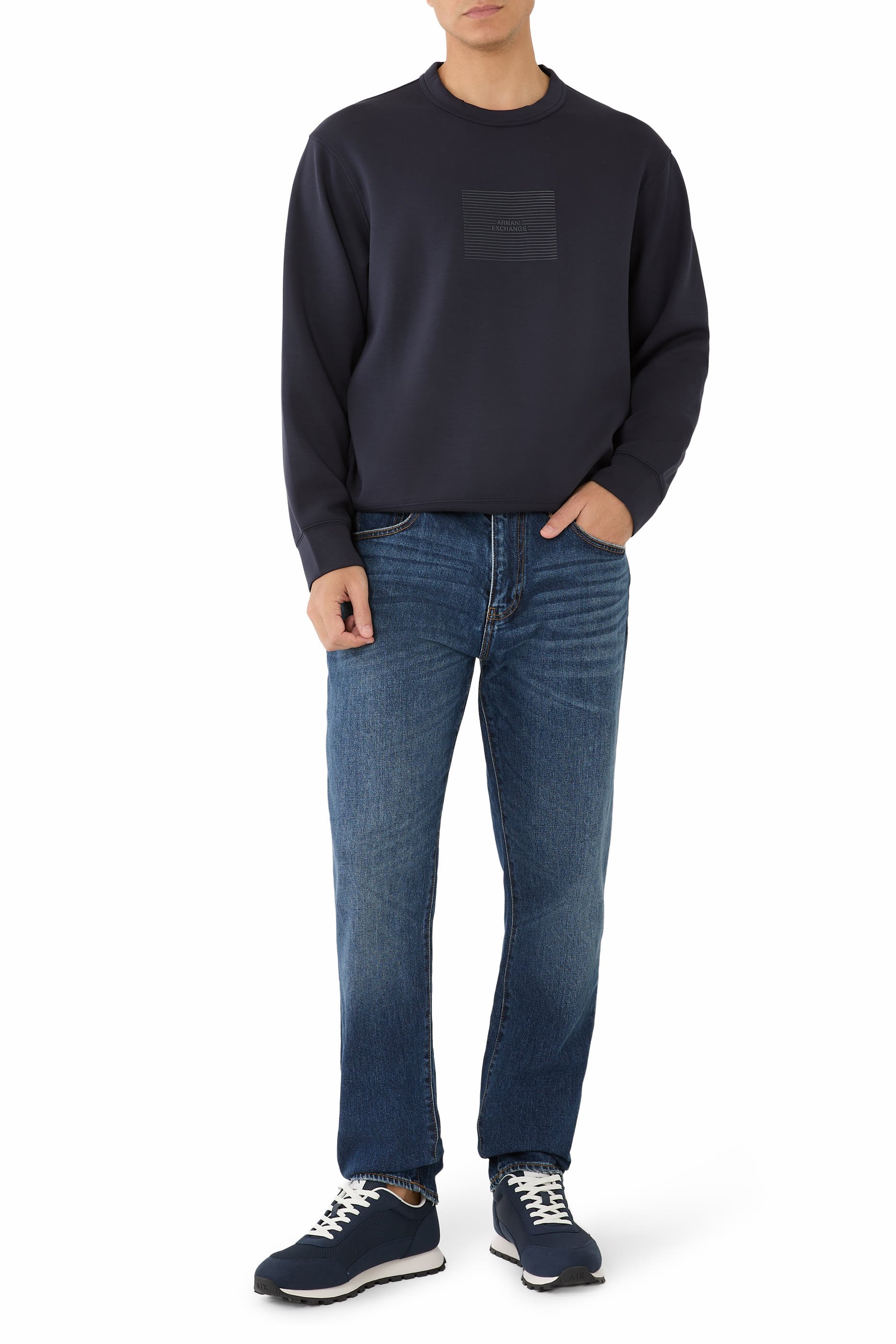 بنطال ون بلوك اب بقصة ضيقة دنيم