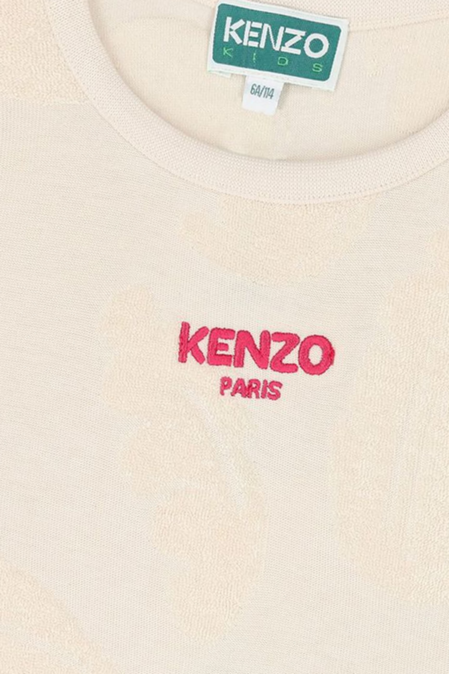 طقم بلوزة بلا أكمام وشورت بشعار الماركة قماش تيري للأطفال