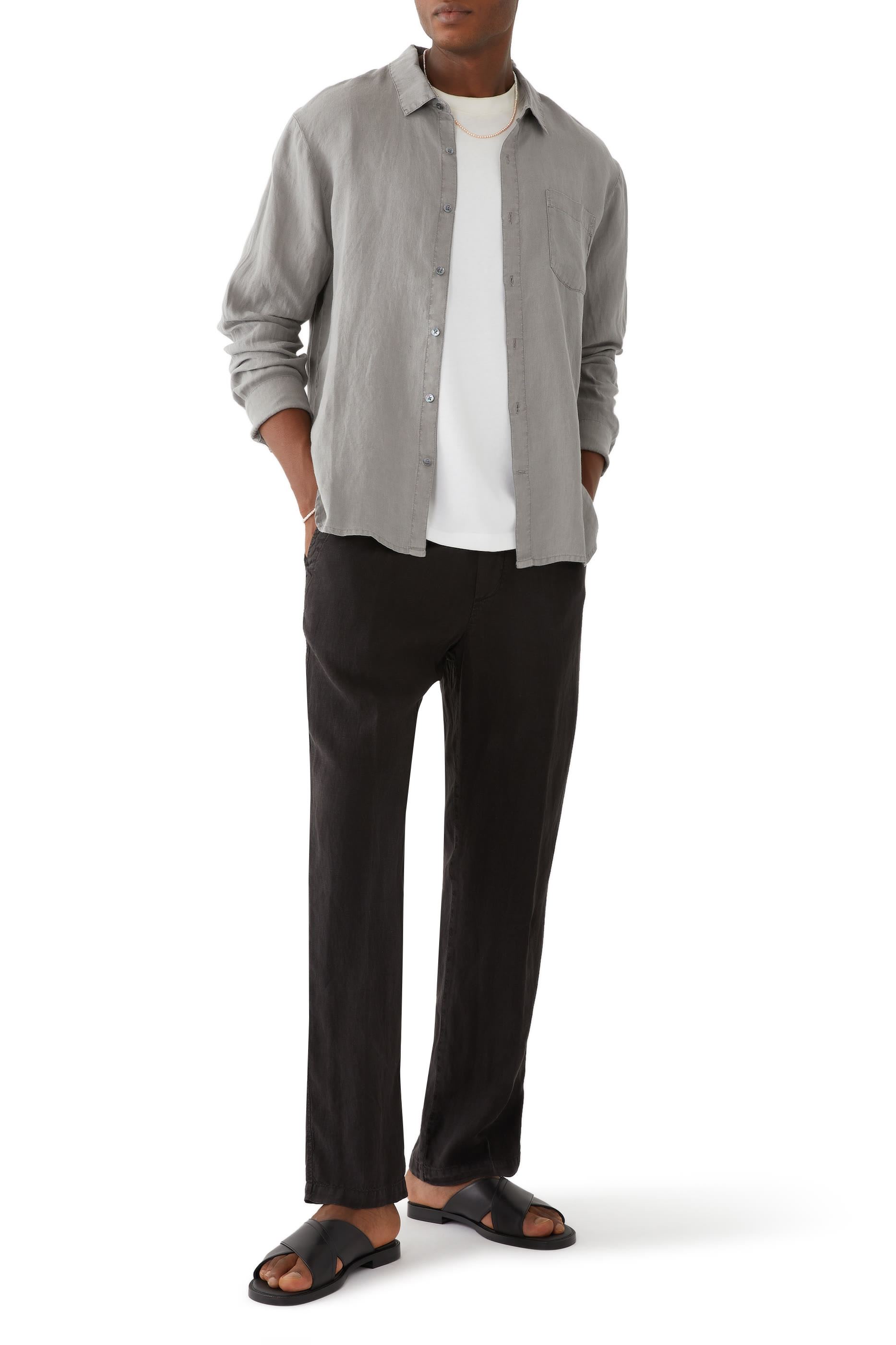 قميص كتان خفيف الوزن