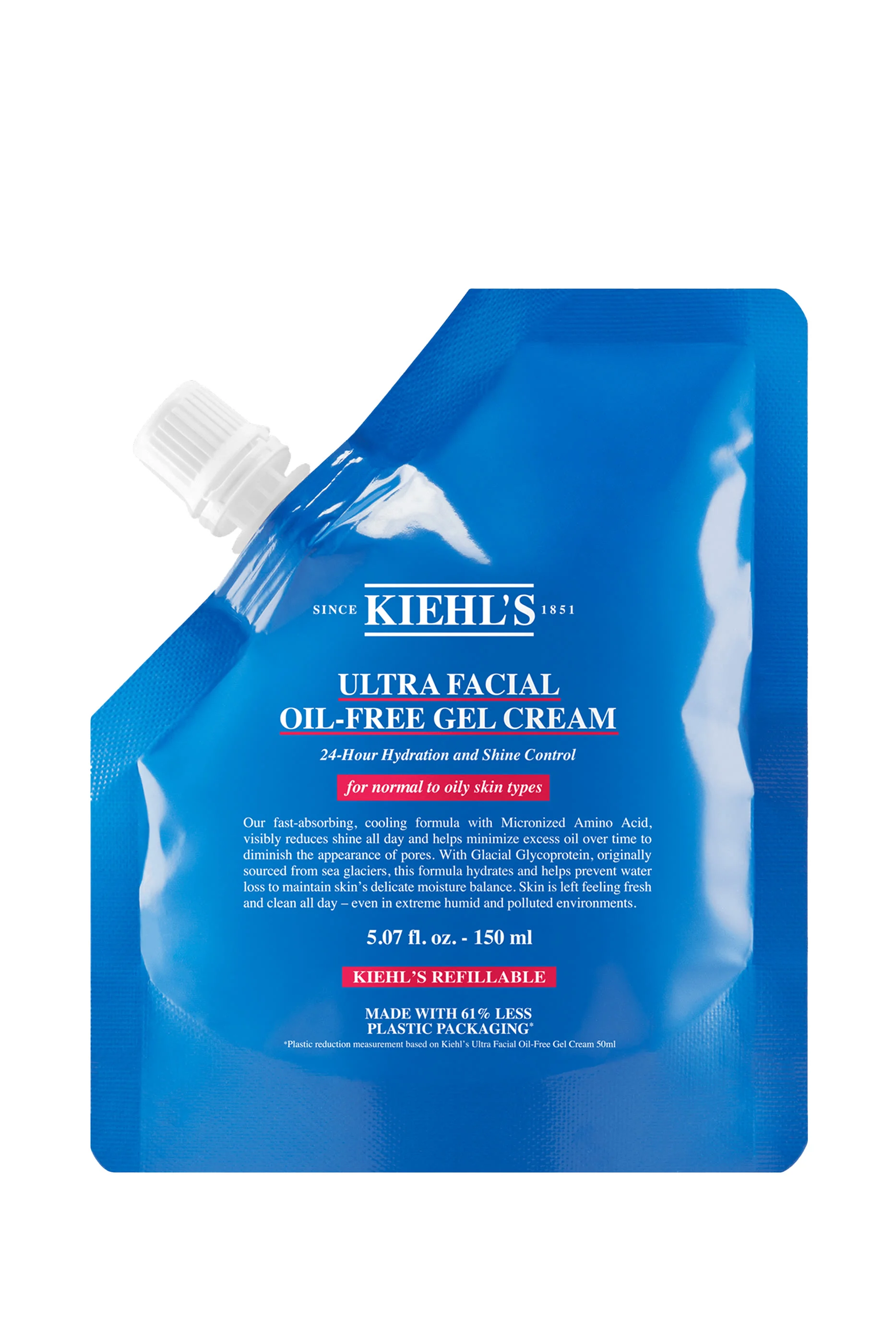 عبوة إعادة ملء كريم جل الترا للوجه خالٍ من الزيوت