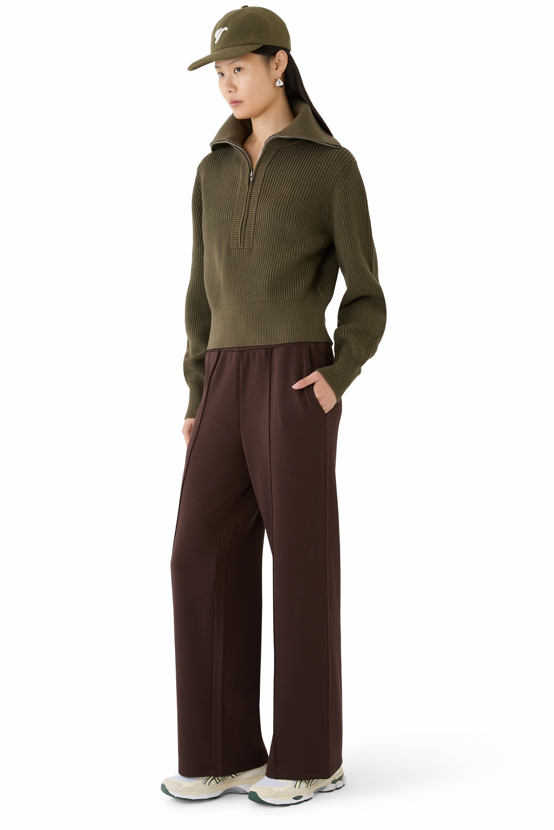 بنطال بقصة ساق واسعة 30 بوصة