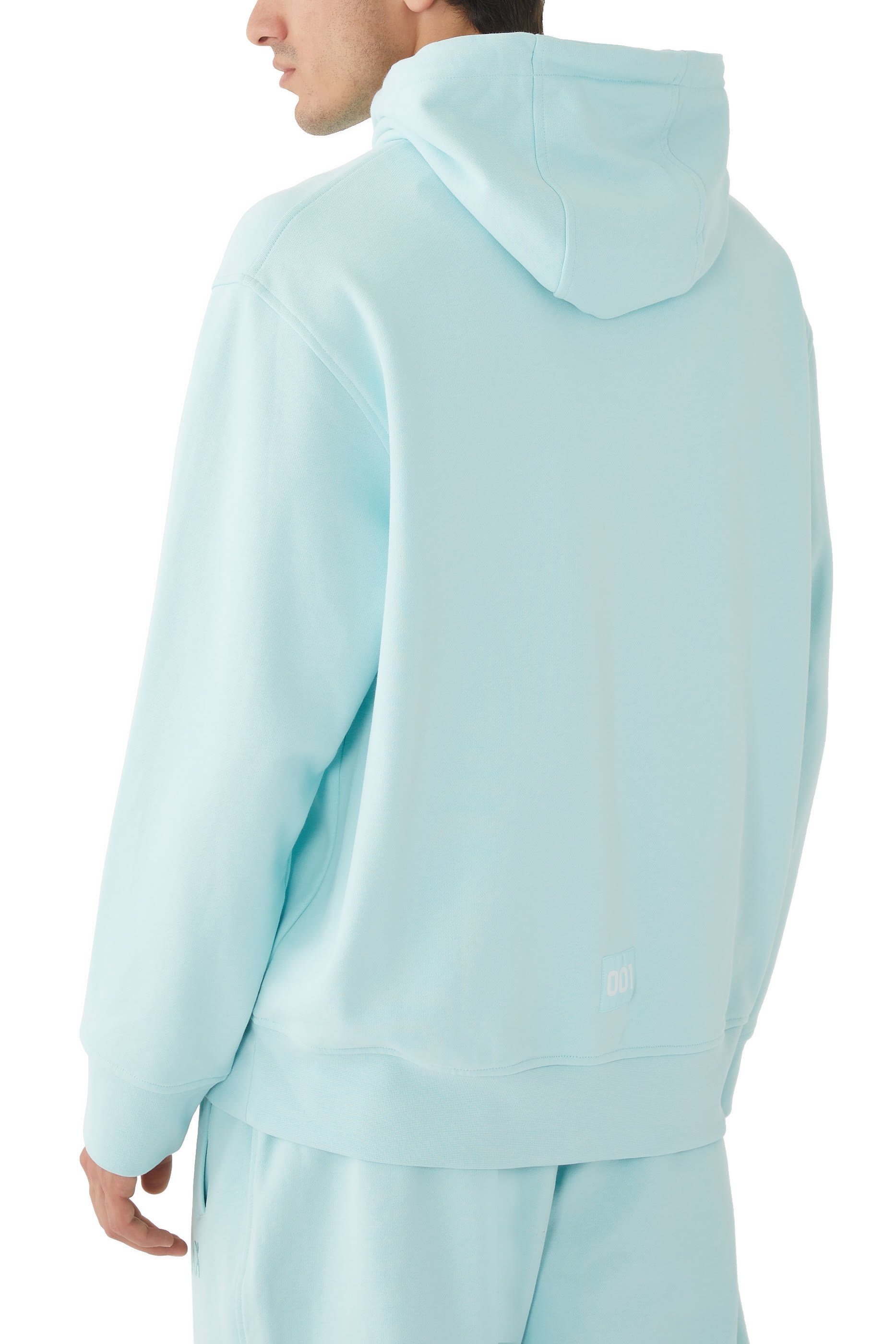 سويت شيرت بتصميم هودي برقعة شعار الماركة قطن جيرسيه