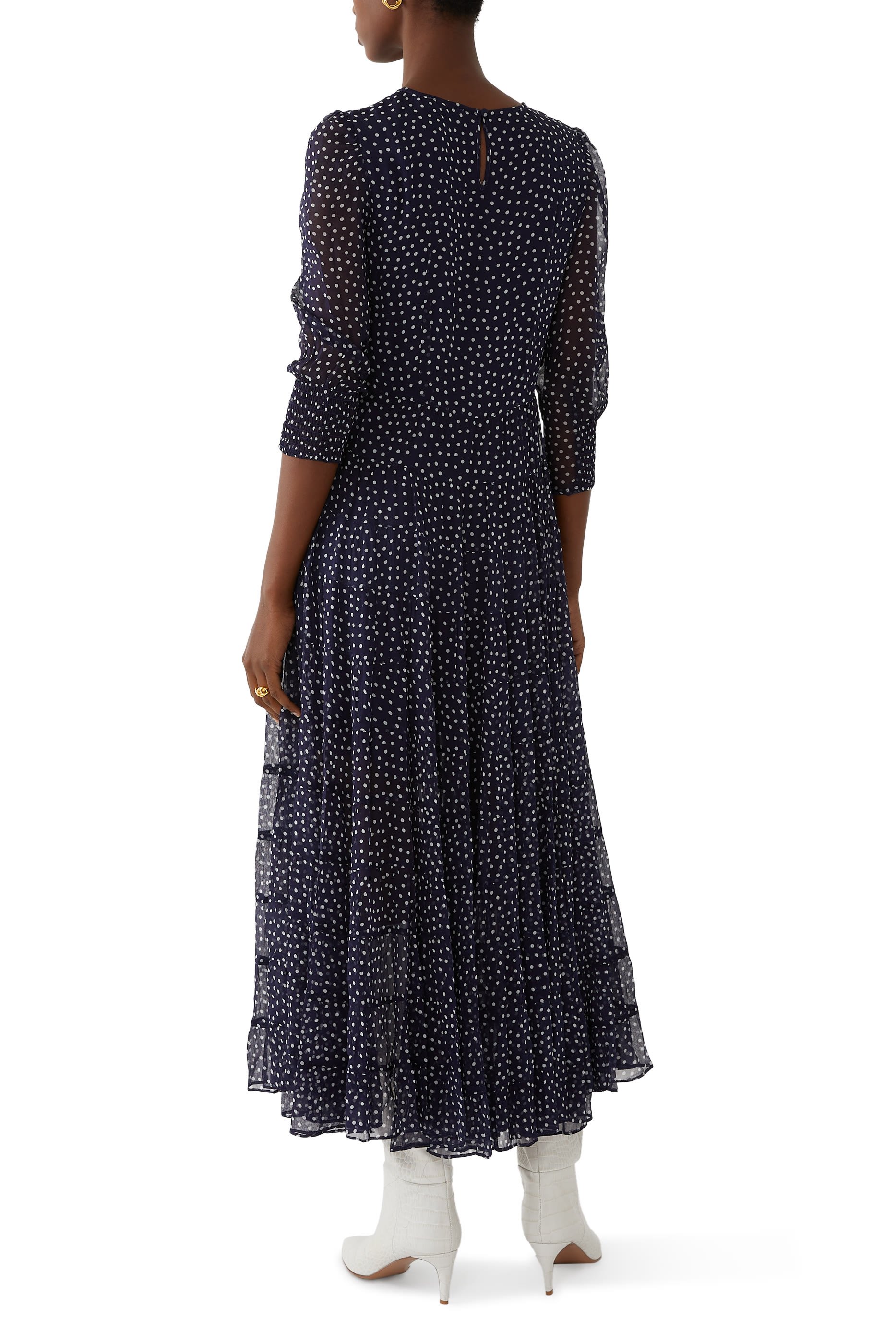 فستان كريستين متوسط الطول بتصميم متدرج