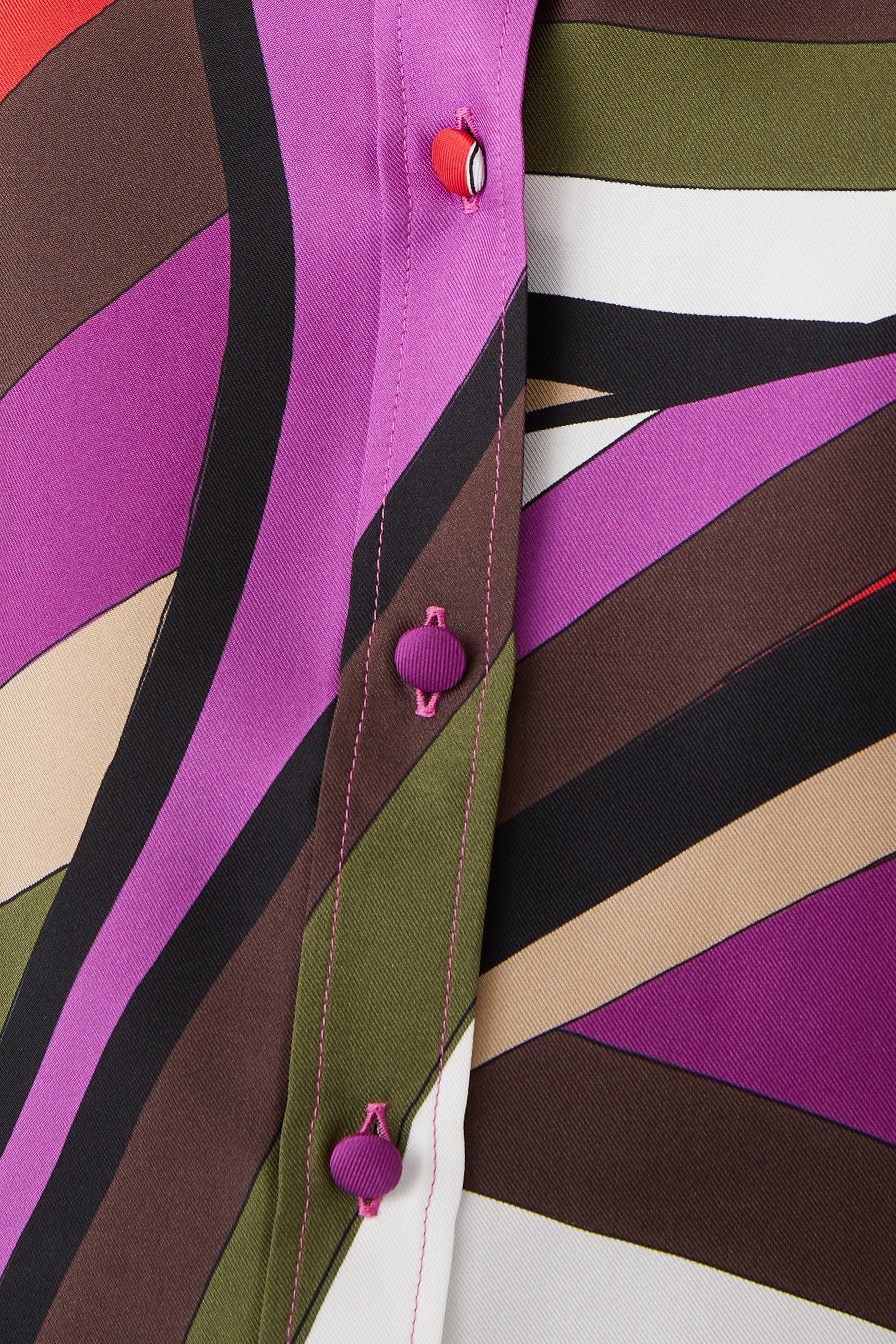 قميص حرير تويل بطبعات إيريد