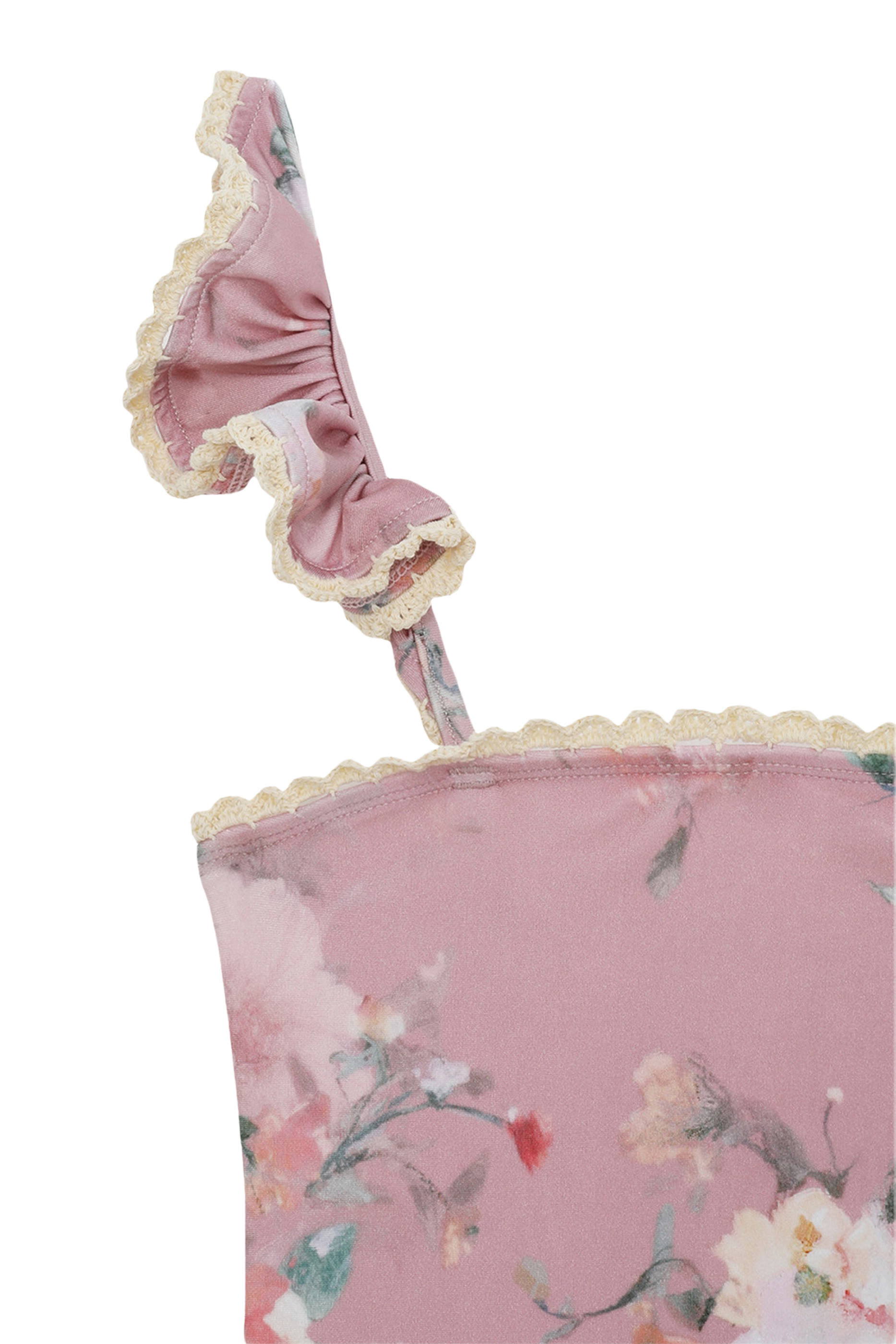 بدلة سباحة إيفرلي بحواف كشكش بتصميم قطعة واحدة