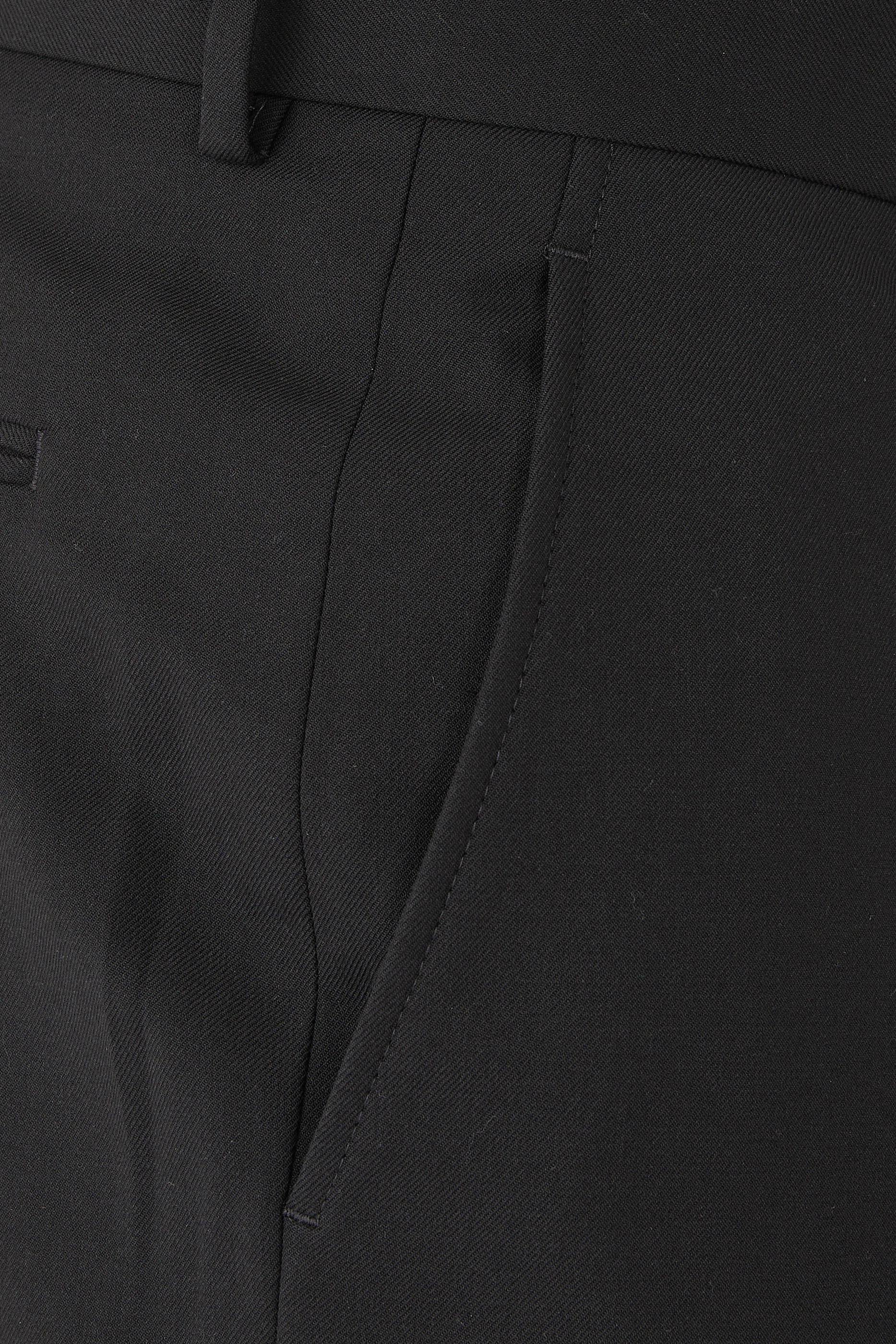 بنطال بقصة مستقيمة مزيج صوف وتويل