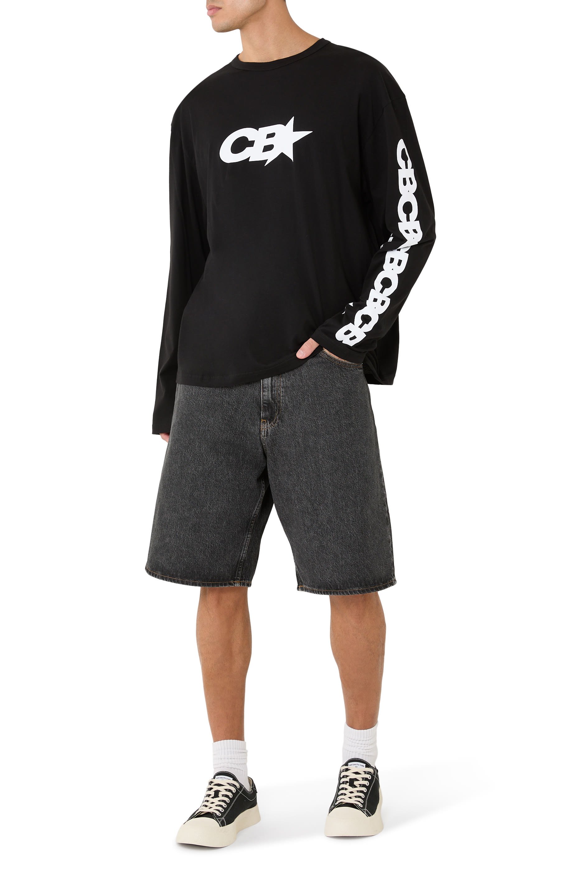 تيشيرت بأكمام طويلة بشعار سي بي ستار ريسينغ