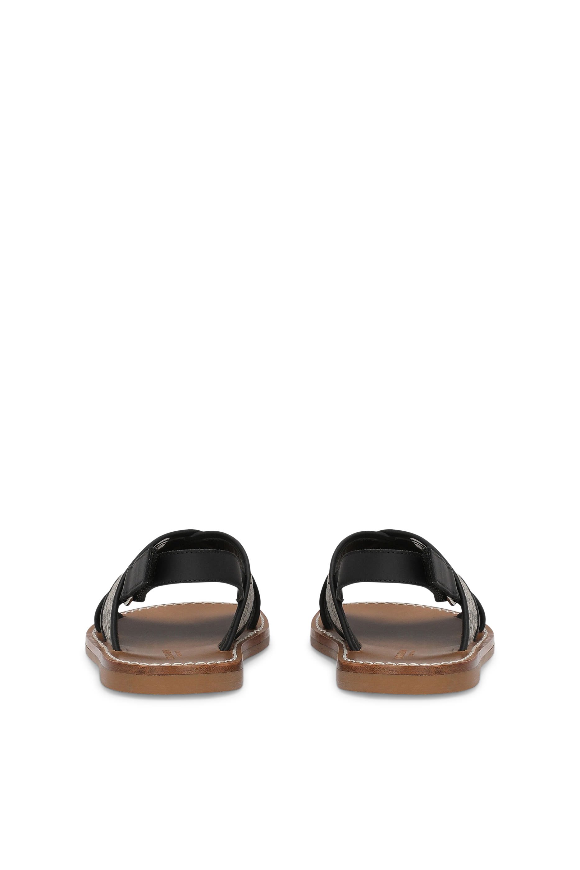 صندل بطبعة شعار الماركة جلد للأطفال