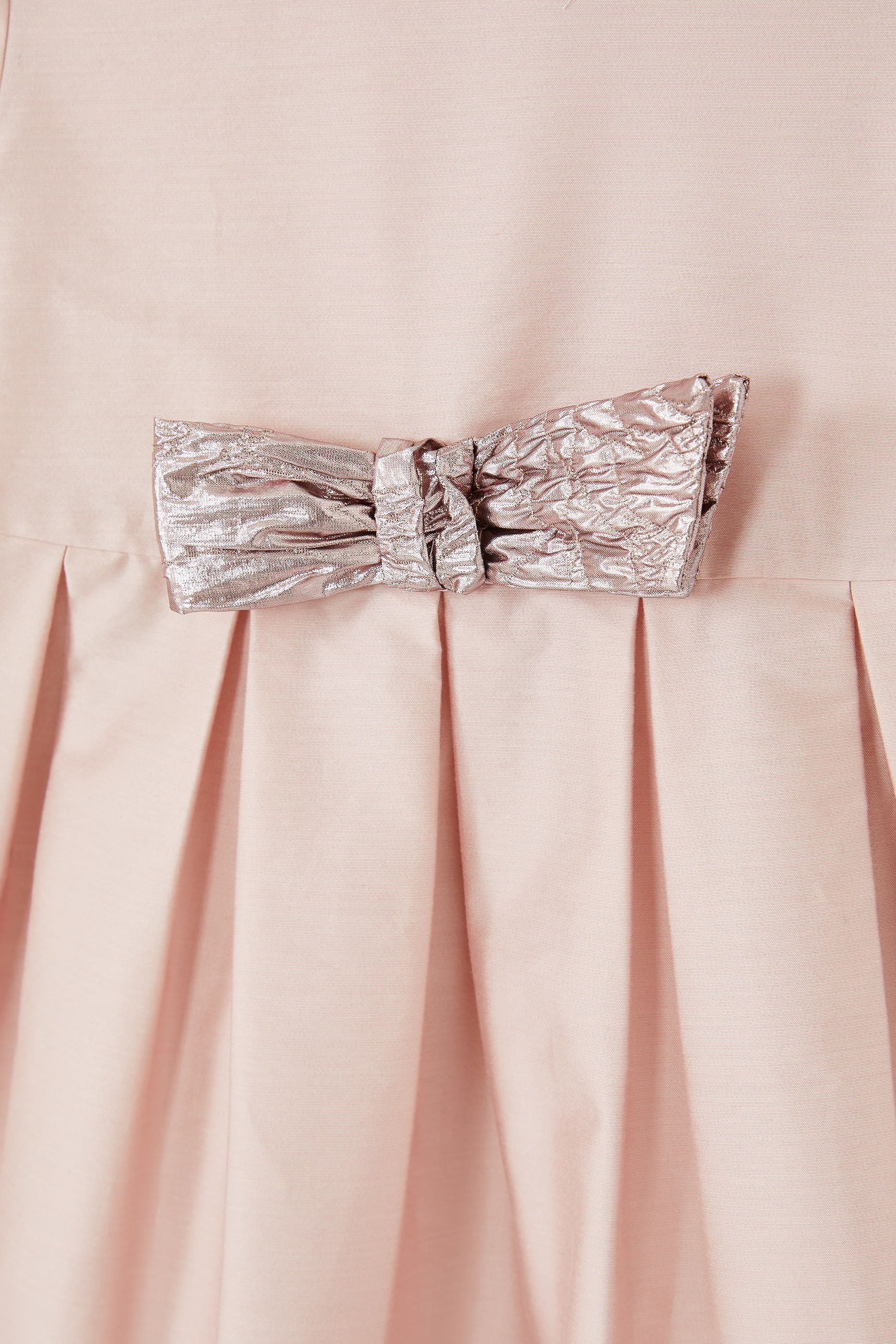 فستان بطيات قطن ساتان للأطفال