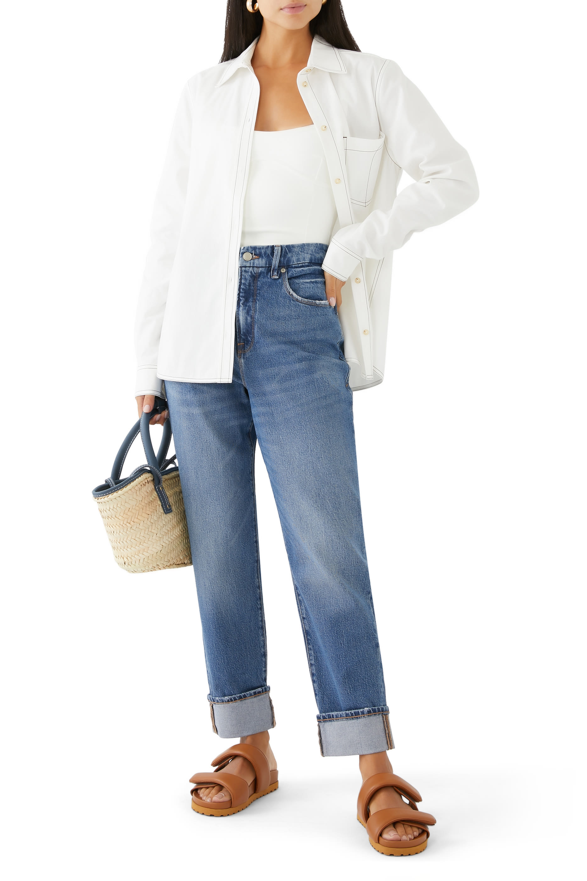 بنطال جينز ويكندر بأساور كاحل