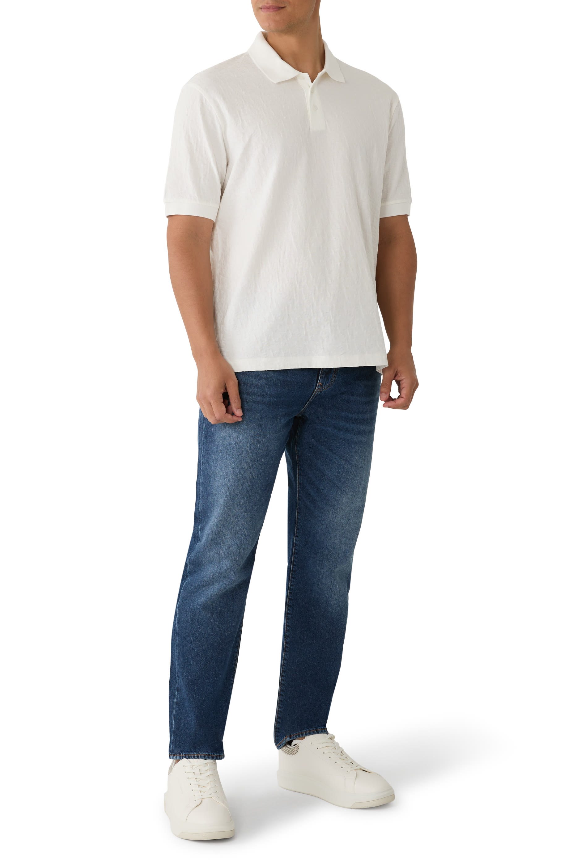 قميص بولو جاكار قطن 