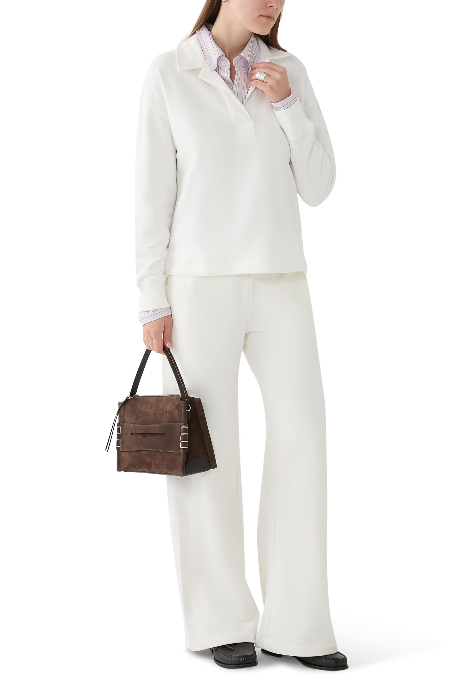 سويت شيرت بياقة للسفر قطن عضوي