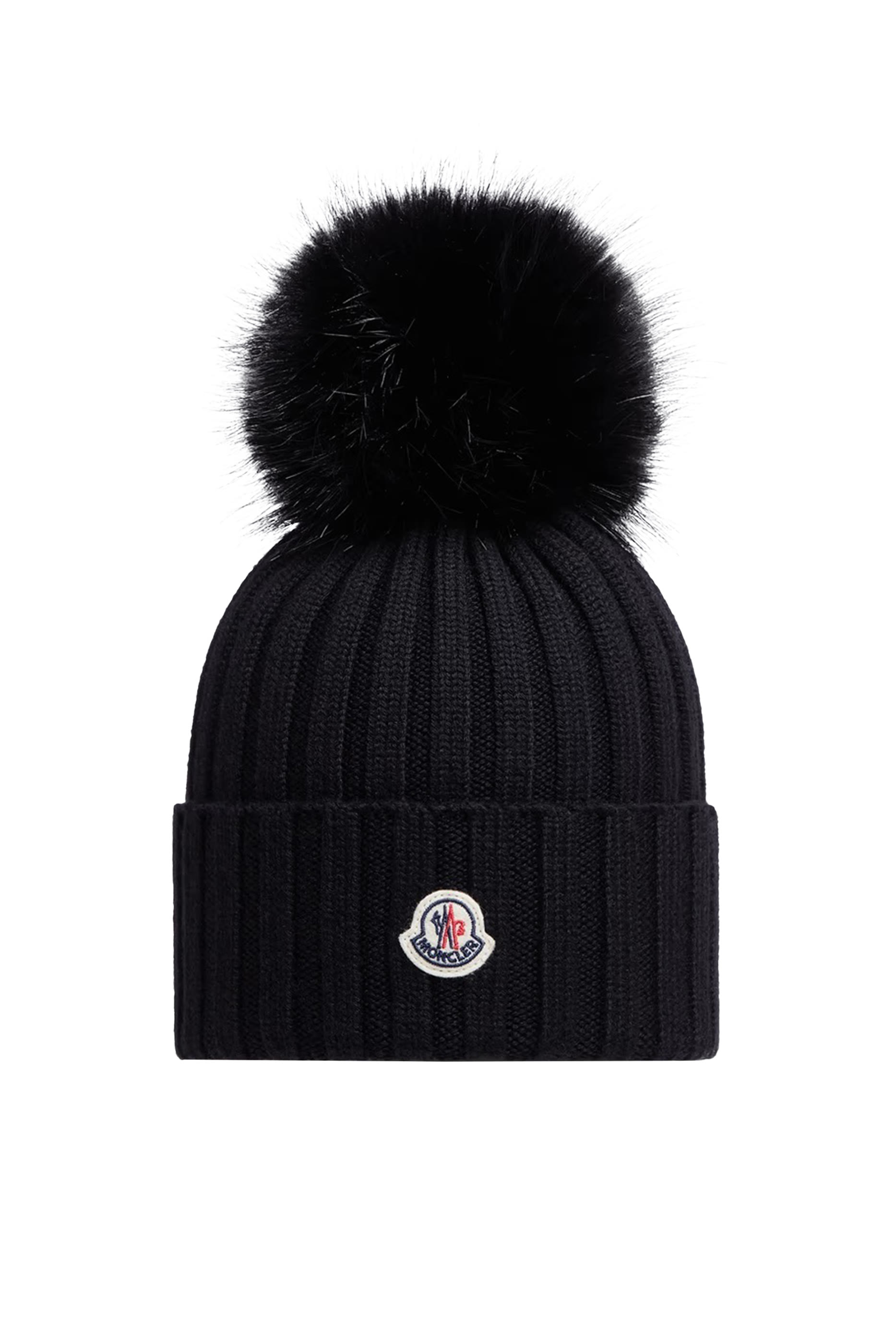 قبعة بيني بشعار الماركة بزخارف بوم بوم