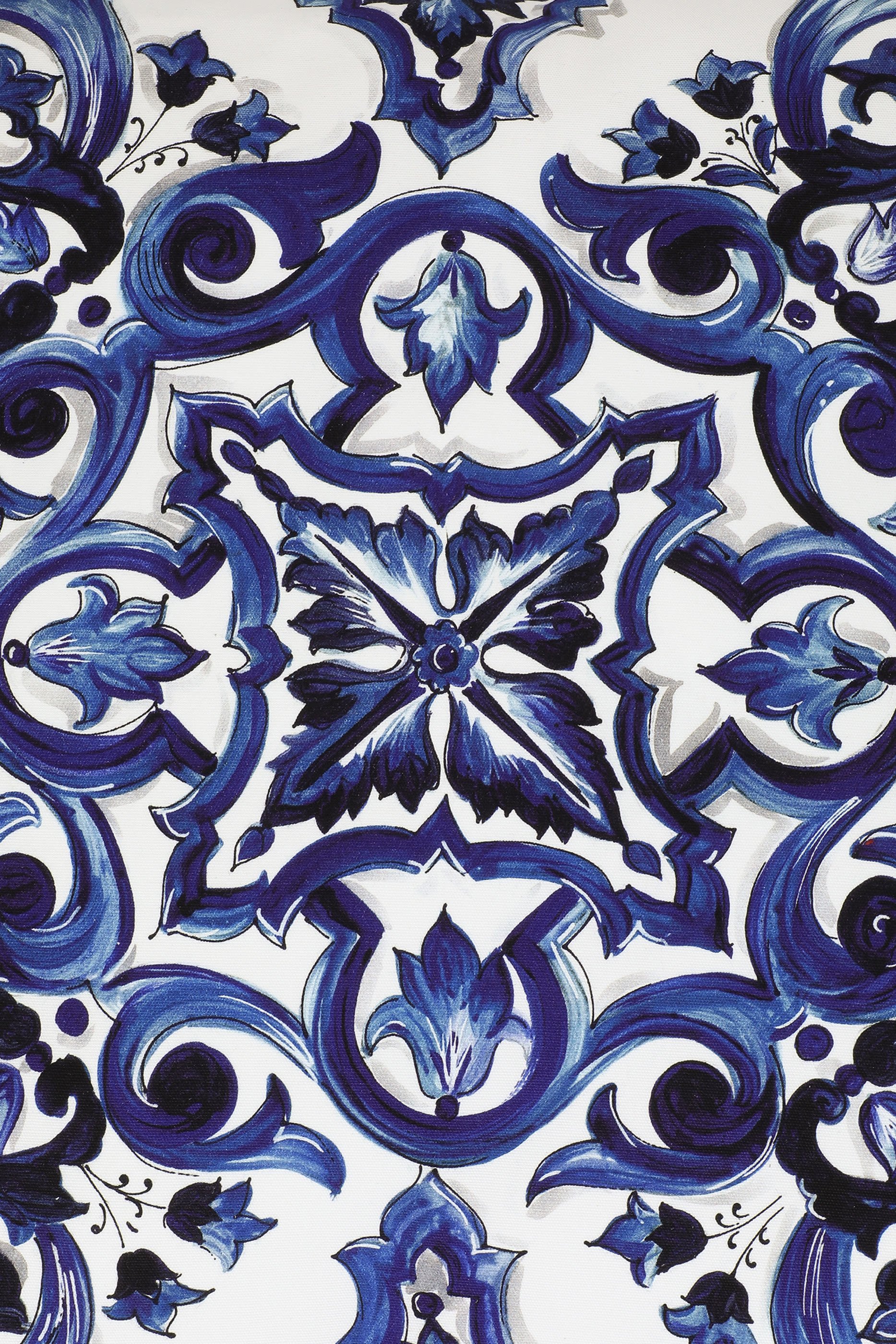 وسادة متوسط بنقشة بلو ميديتيرانيو قماش قنب