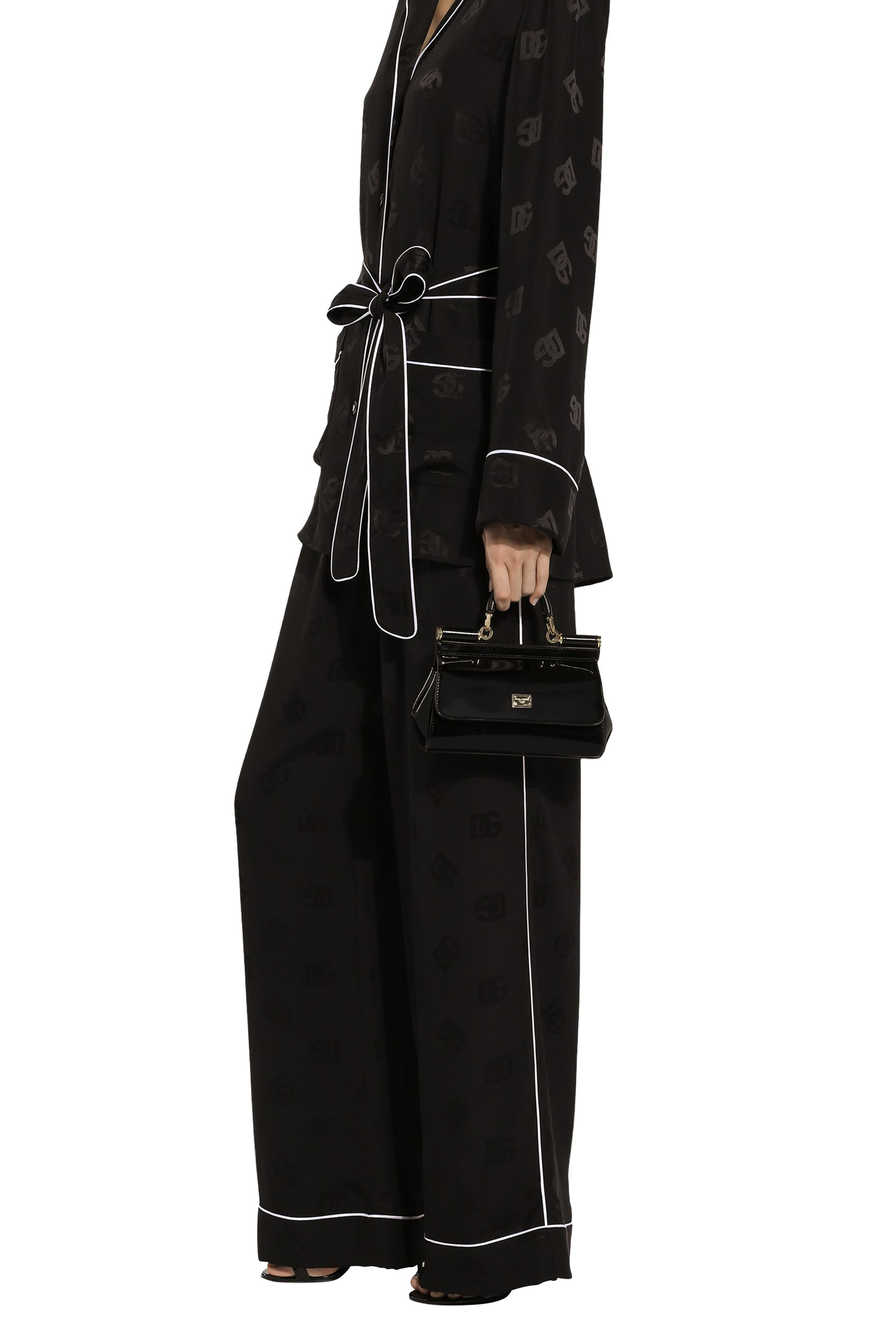 بنطال بيجامة حرير ساتان جاكار