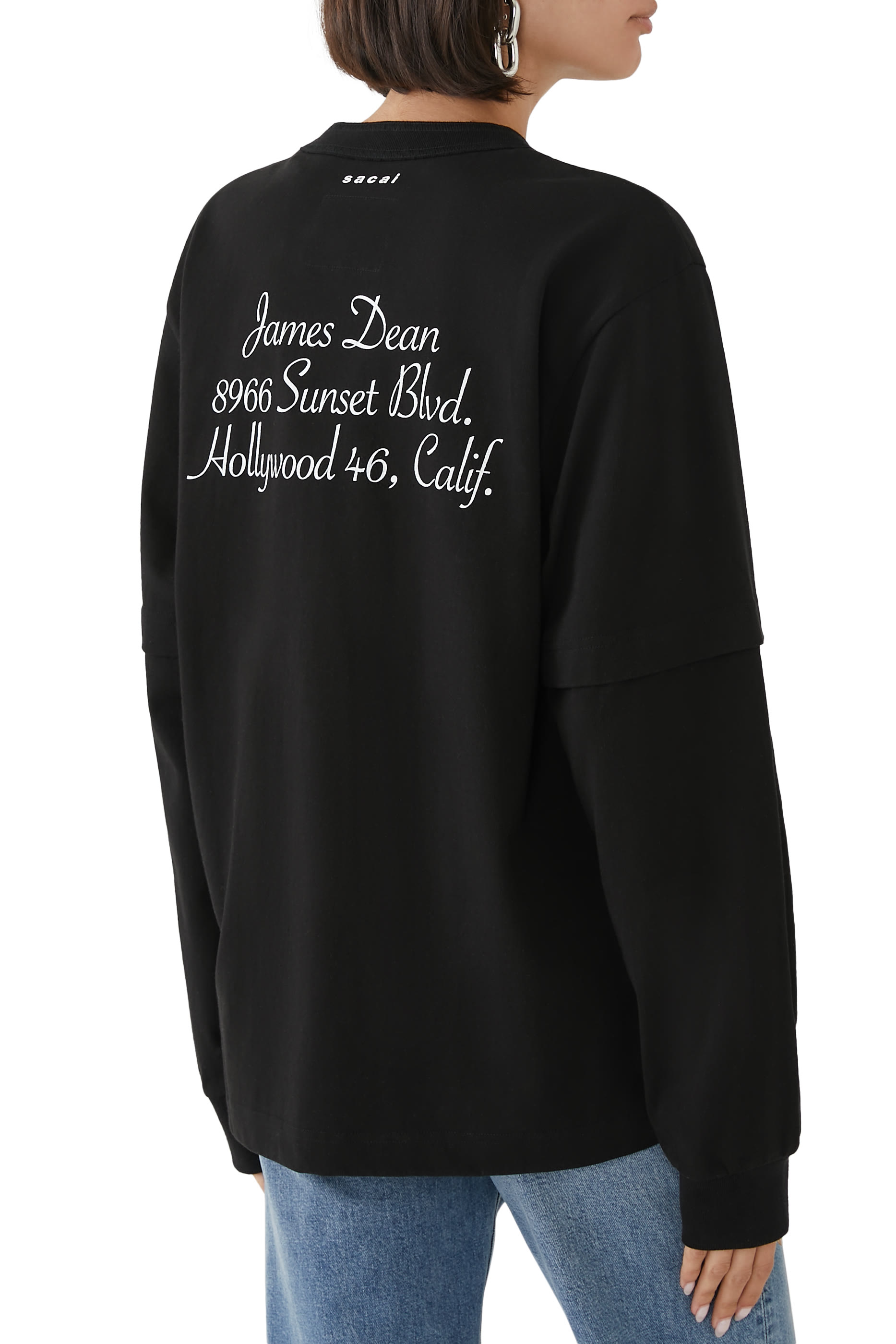 تيشيرت بأكمام طويلة ونقشة جايمس دين