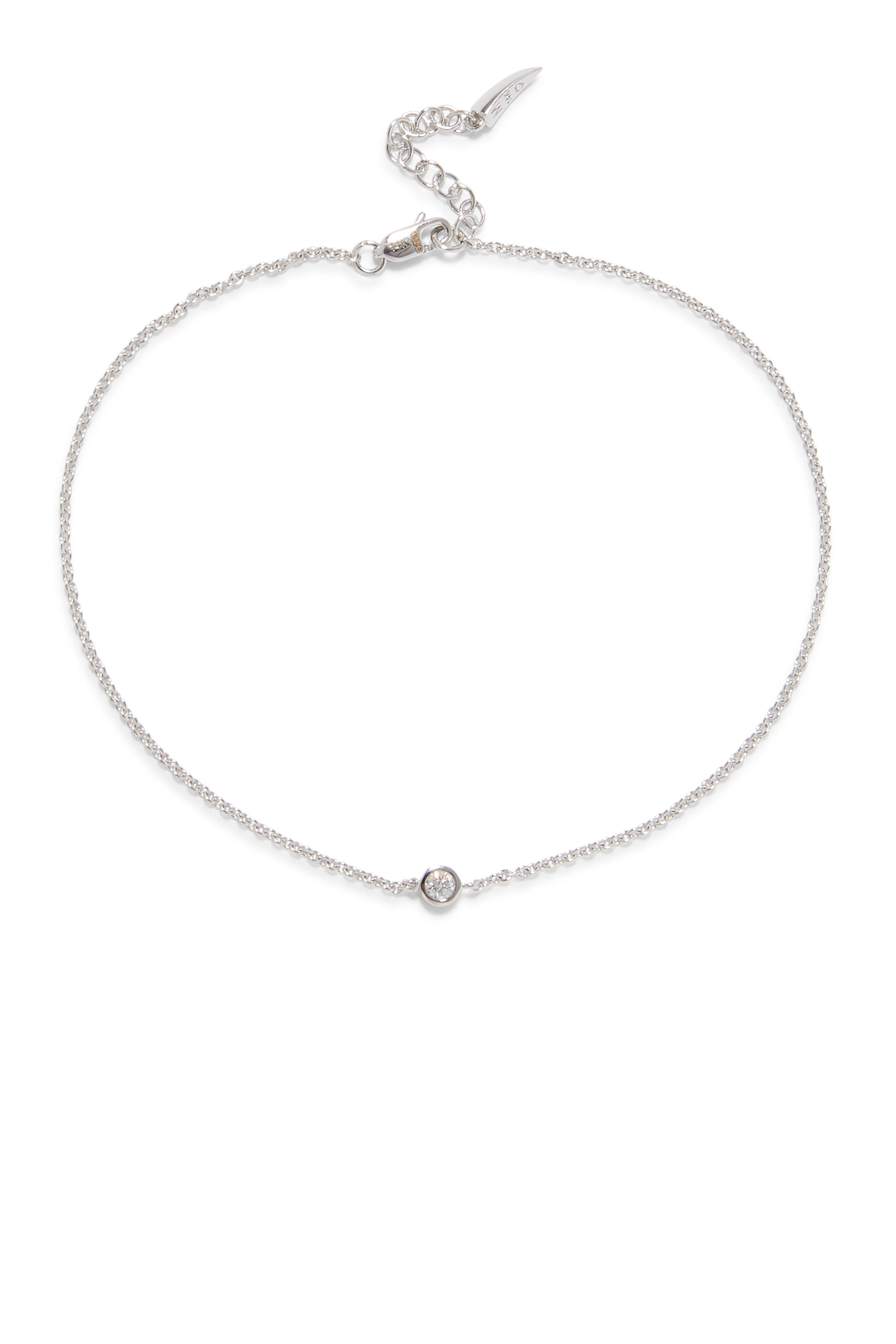 سوار فاخر مرصع بالماس سوليتير، ذهب أبيض عيار 14