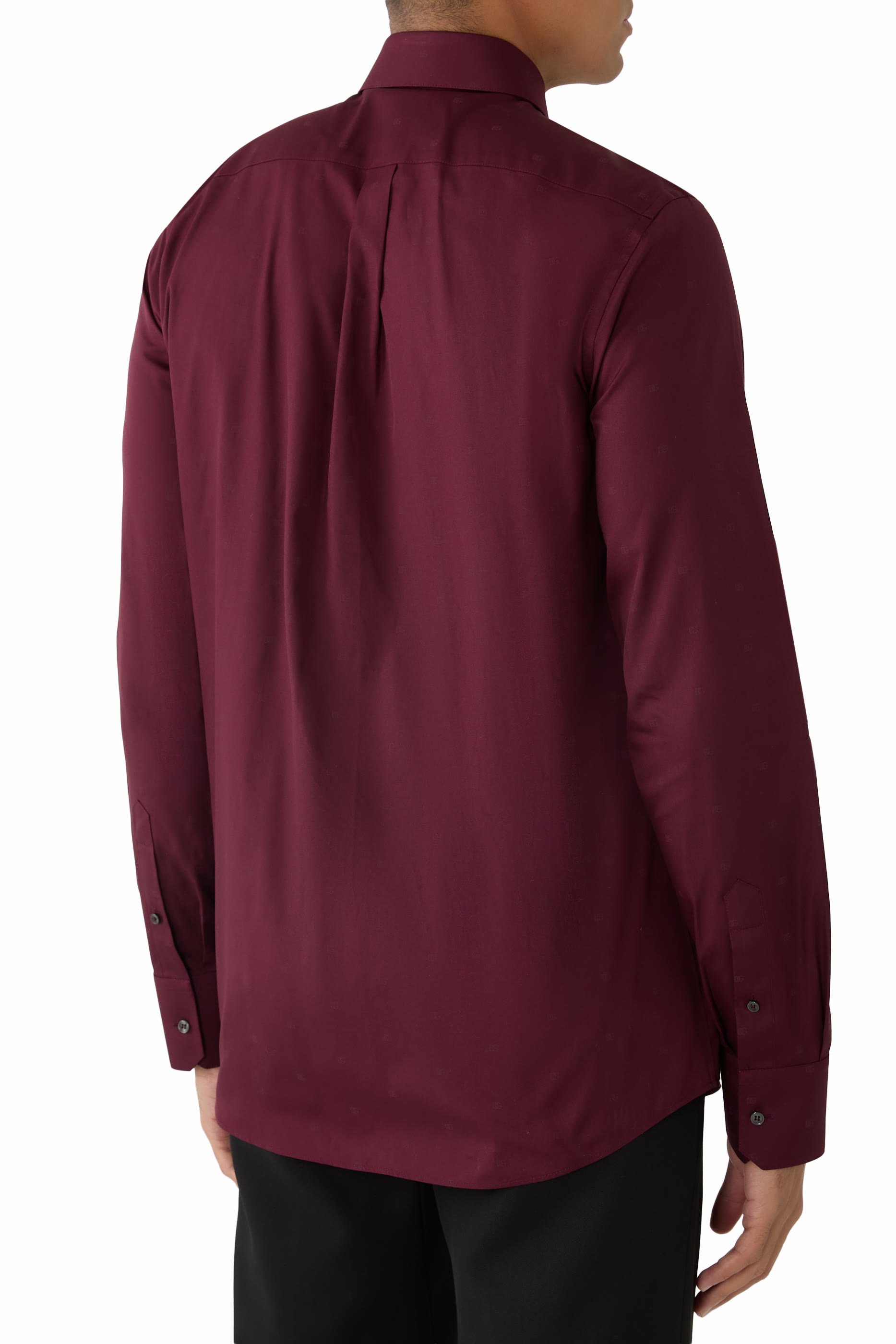 قميص بقصة عادية ونقشة شعار الماركة بوبلين