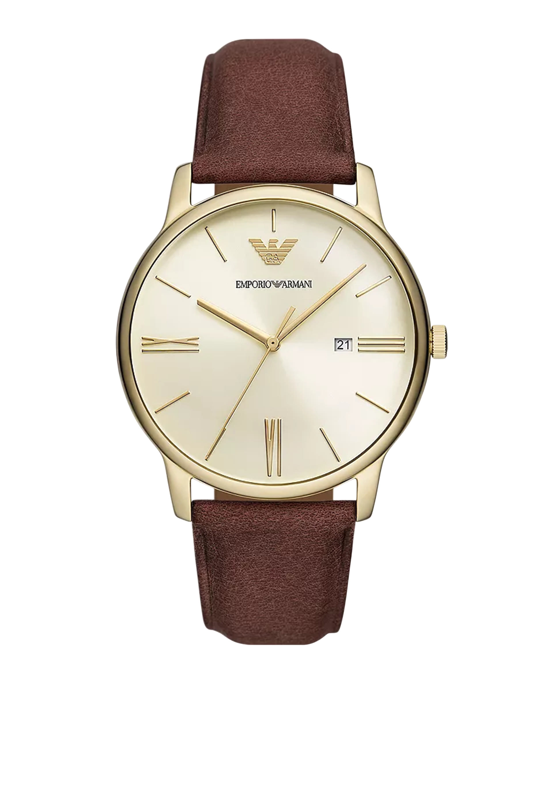 ساعة بثلاثة عقارب وتاريخ جلد