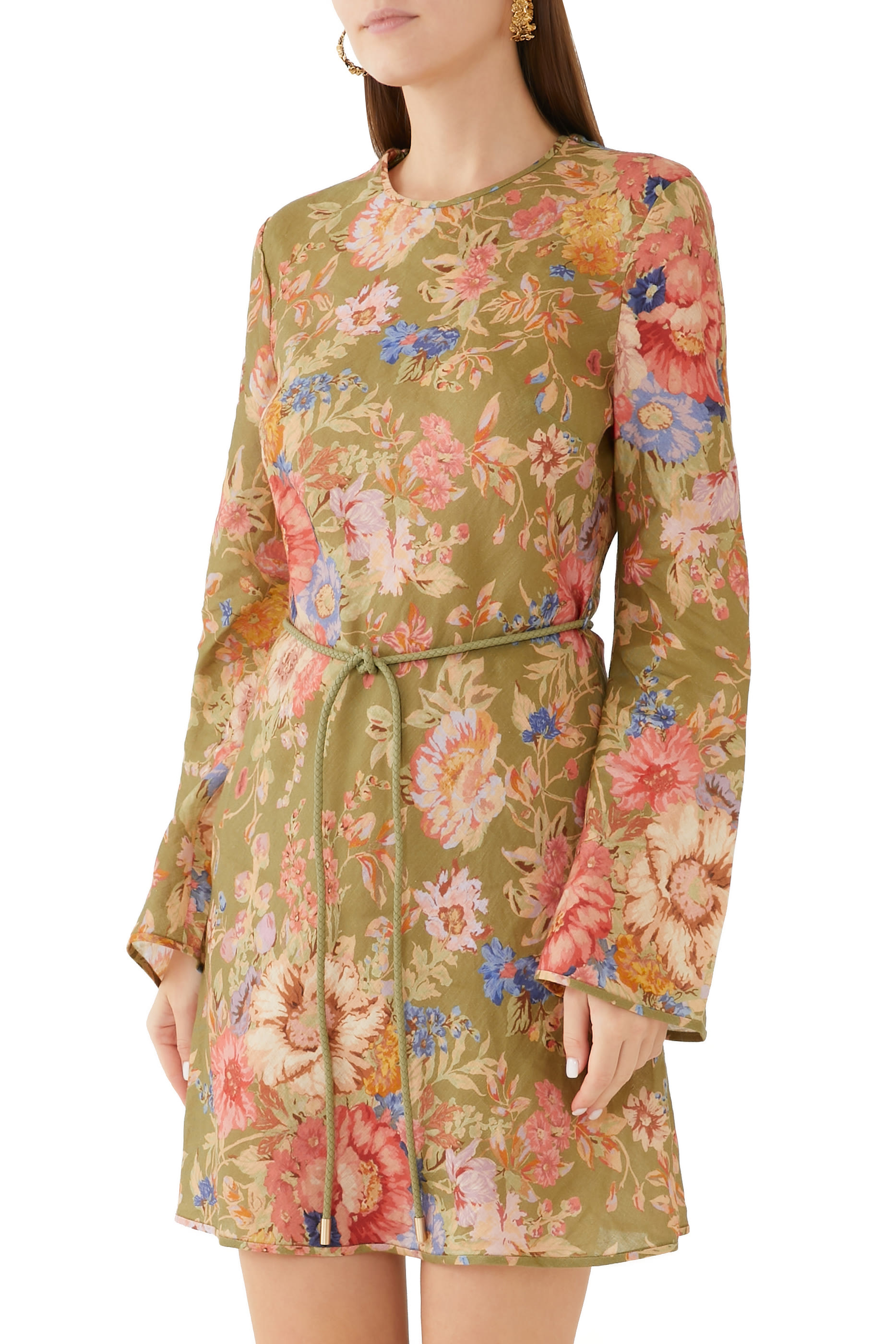 فستان أوغست قصير بقصة مائلة