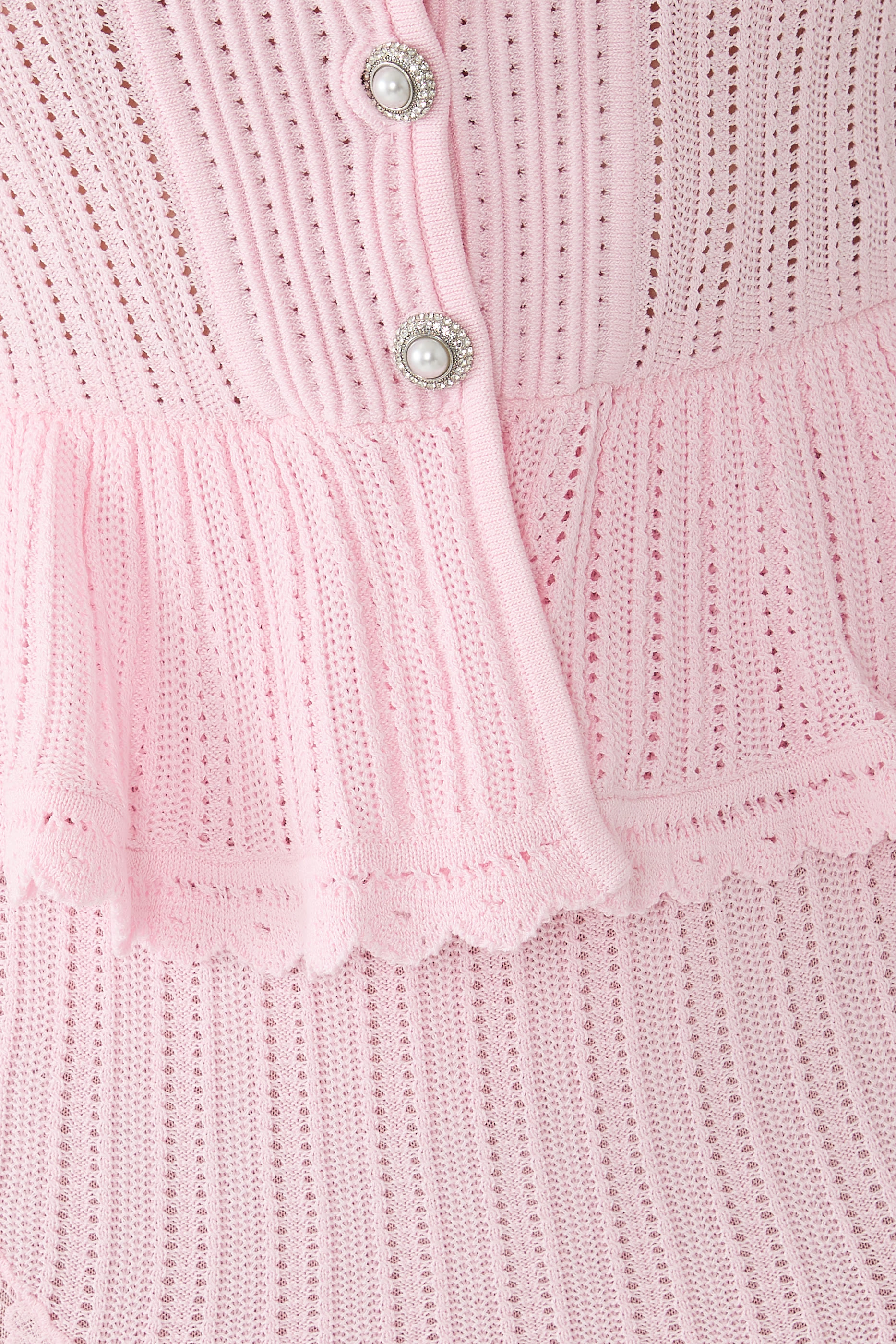 فستان بوانتيل بيبلوم منسوج متوسط الطول