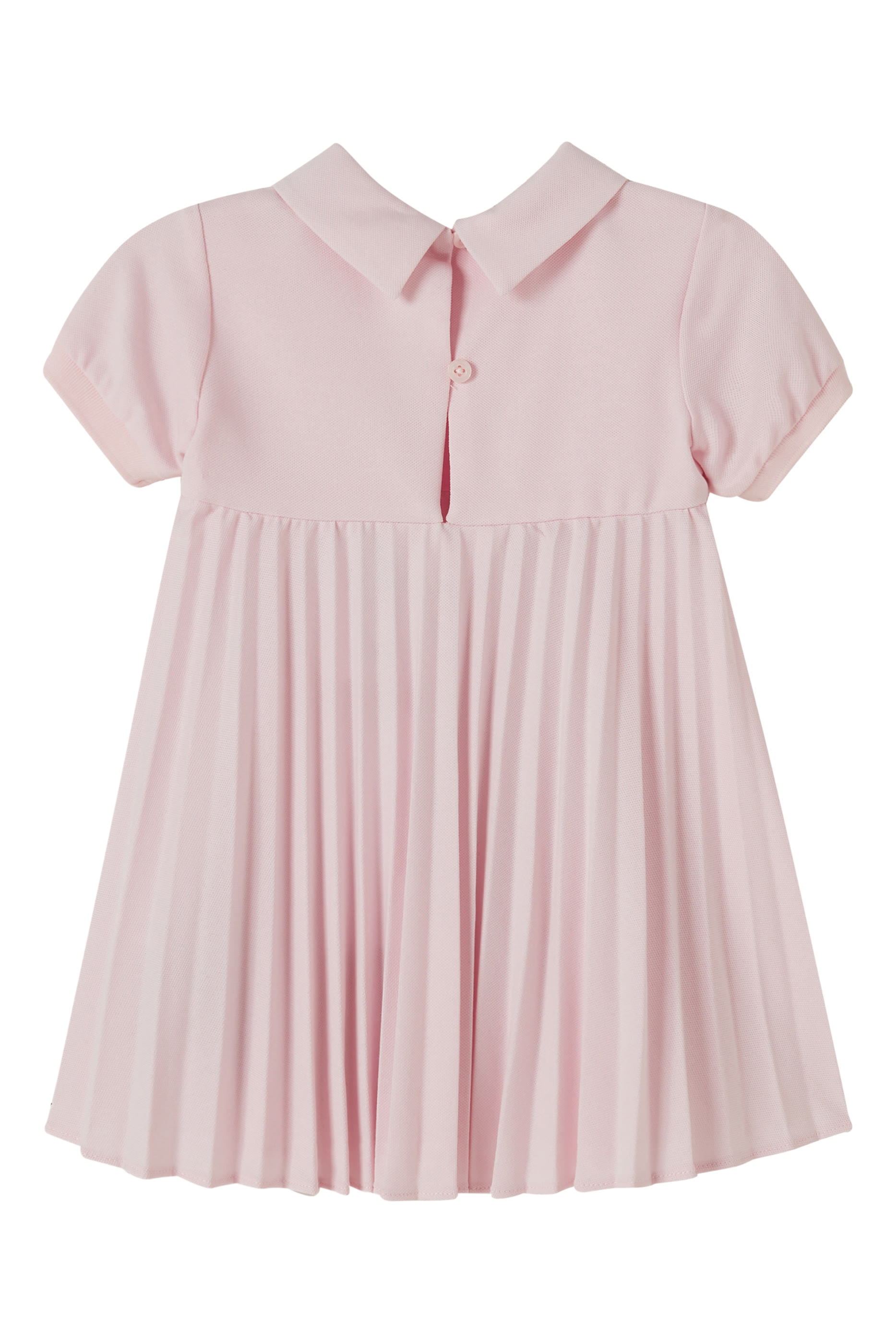 فستان بطيات مزين بشعار الماركة جيرسيه للأطفال