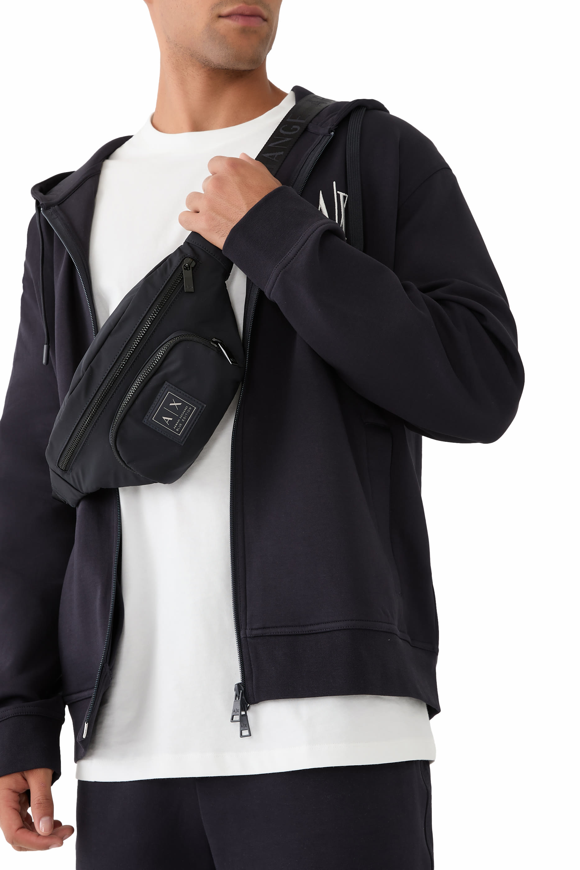 حقيبة خصر برقعة شعار الماركة