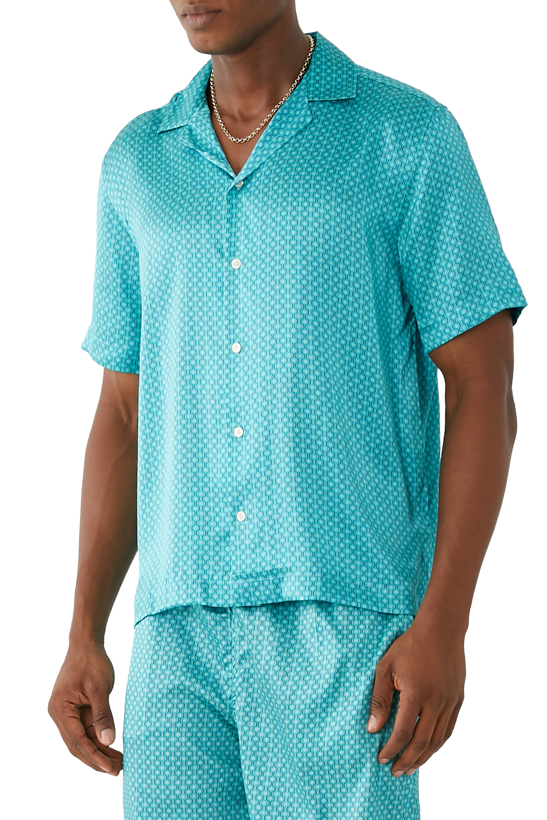 قميص روبيرتو بنقشة نجوم حرير